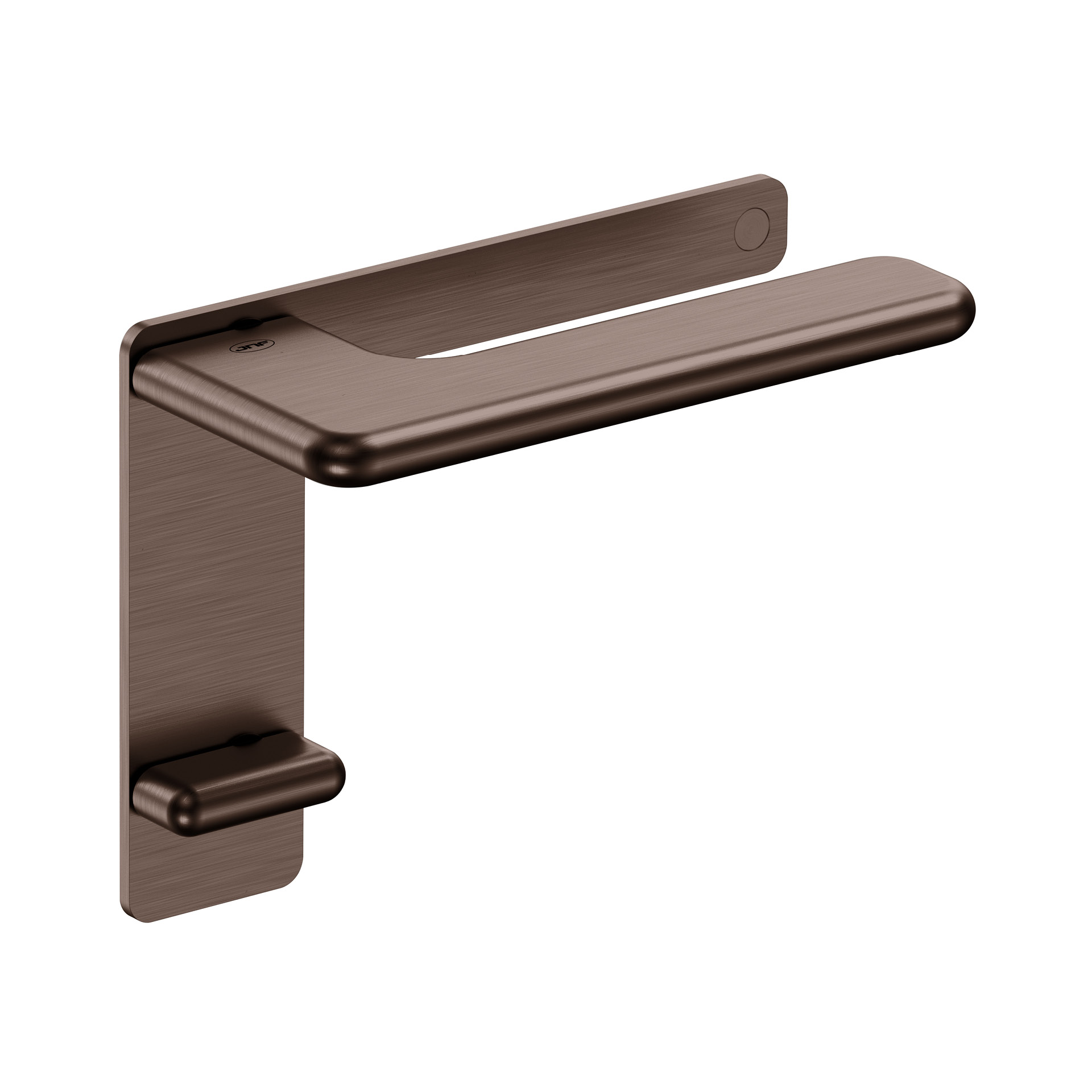 Door lever handle with plate IN.00.532.45.PL.B.TCH PVD Titanium Chocolate