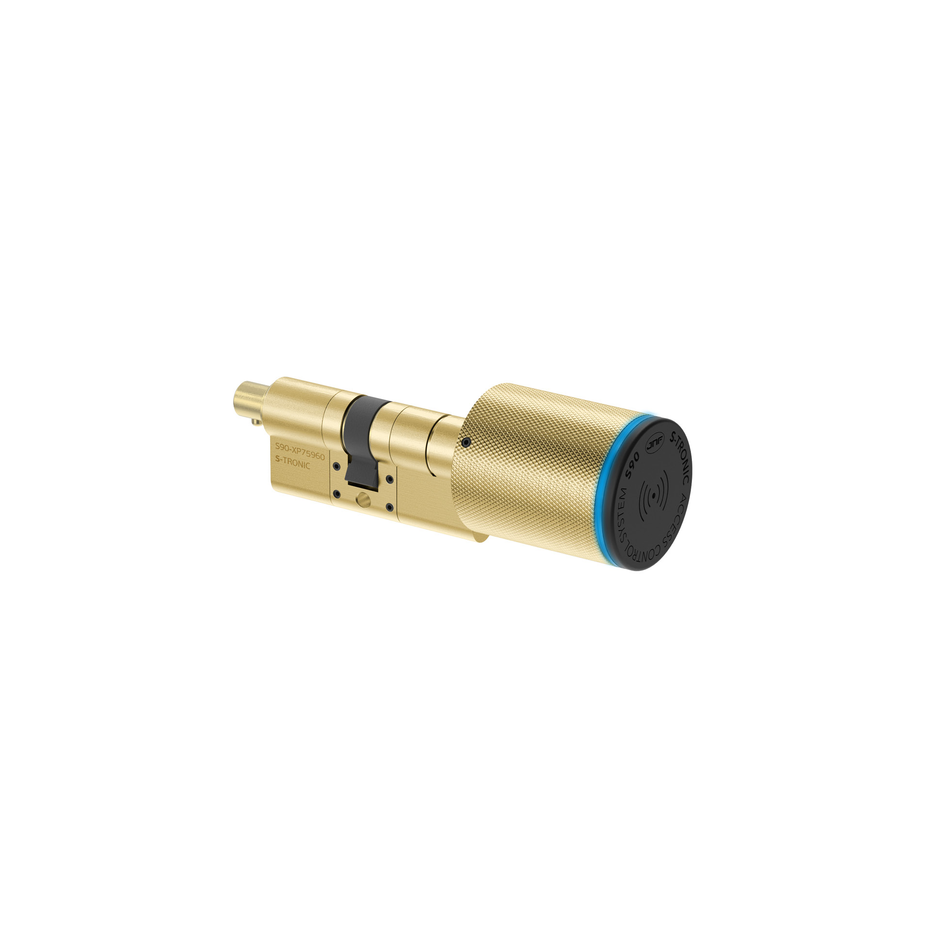 Electronic cylinder IN.19.S90.35.60.SB.TG PVD Titanium Gold