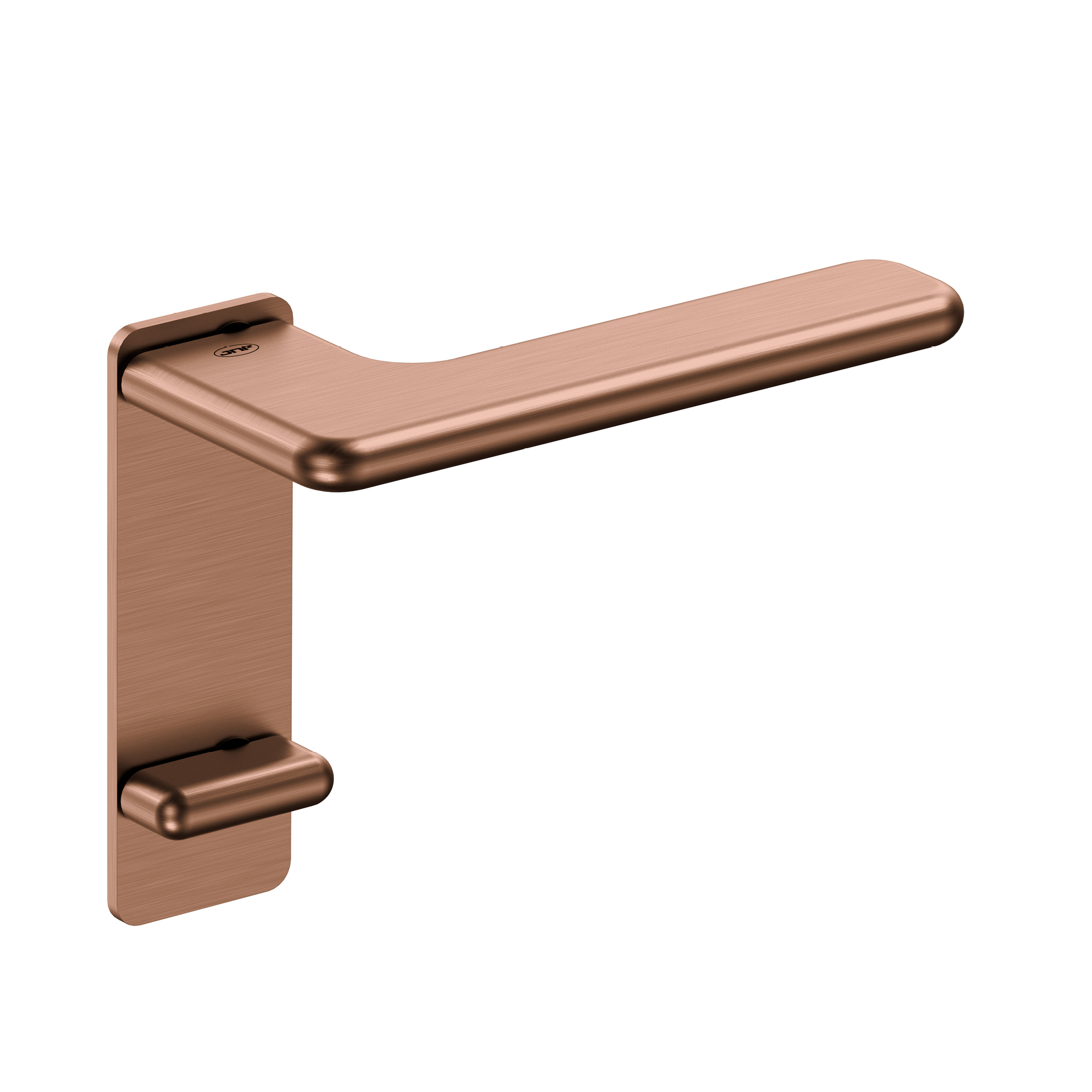 Door lever handle with plate IN.00.532.45.PR.B.TCO PVD Titanium Copper