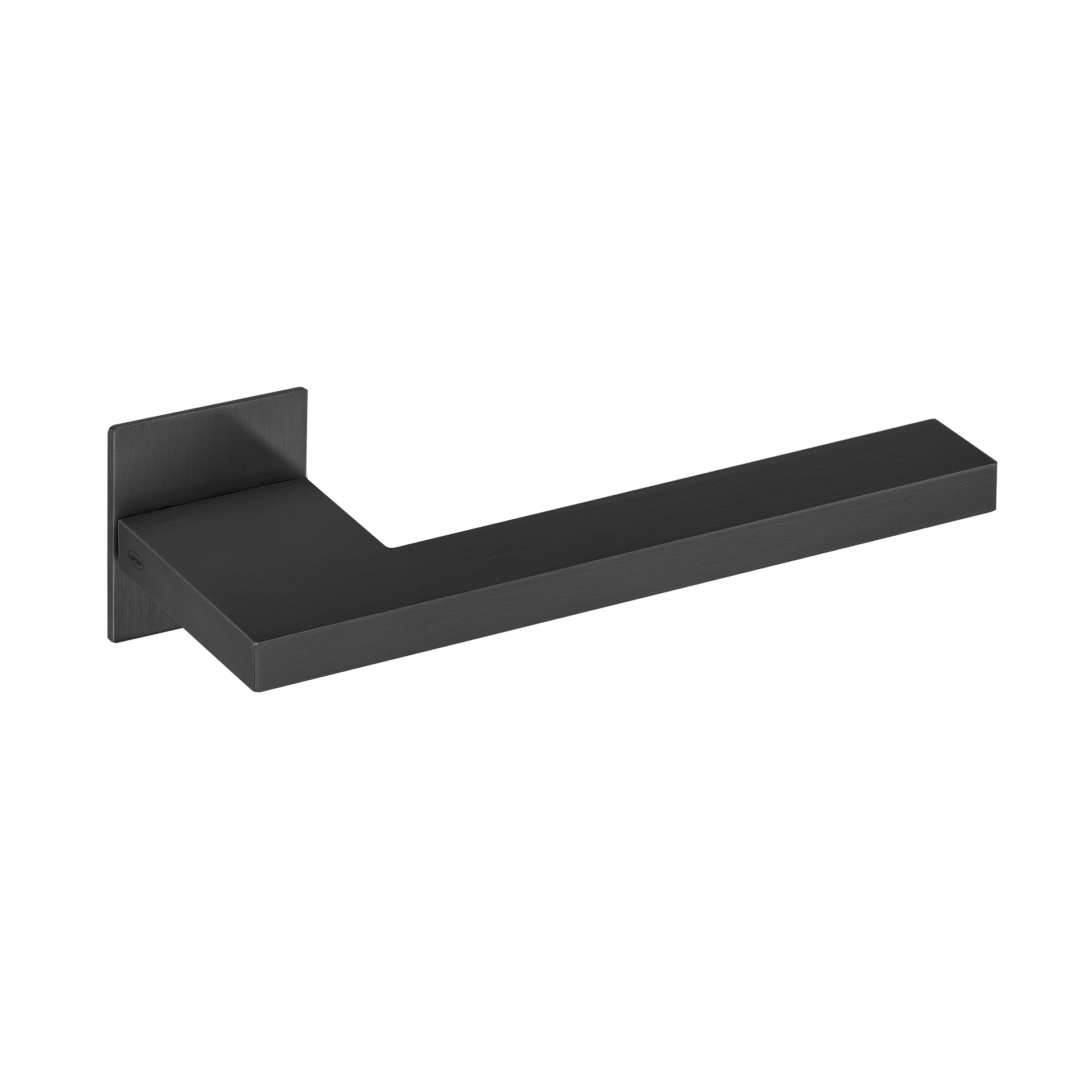 Door lever handle with plate IN.00.432.Q.55.TB PVD Titanium Black