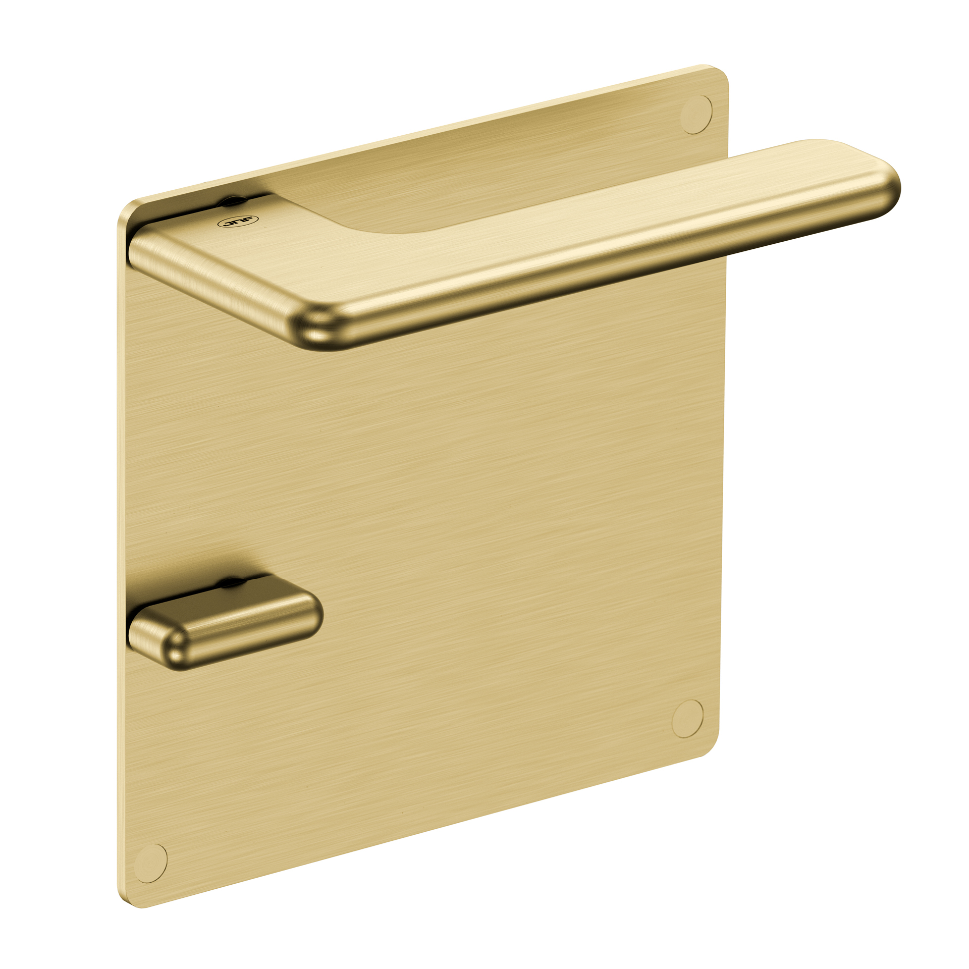 Door lever handle with plate IN.00.532.55.PQ.B.TG PVD Titanium Gold