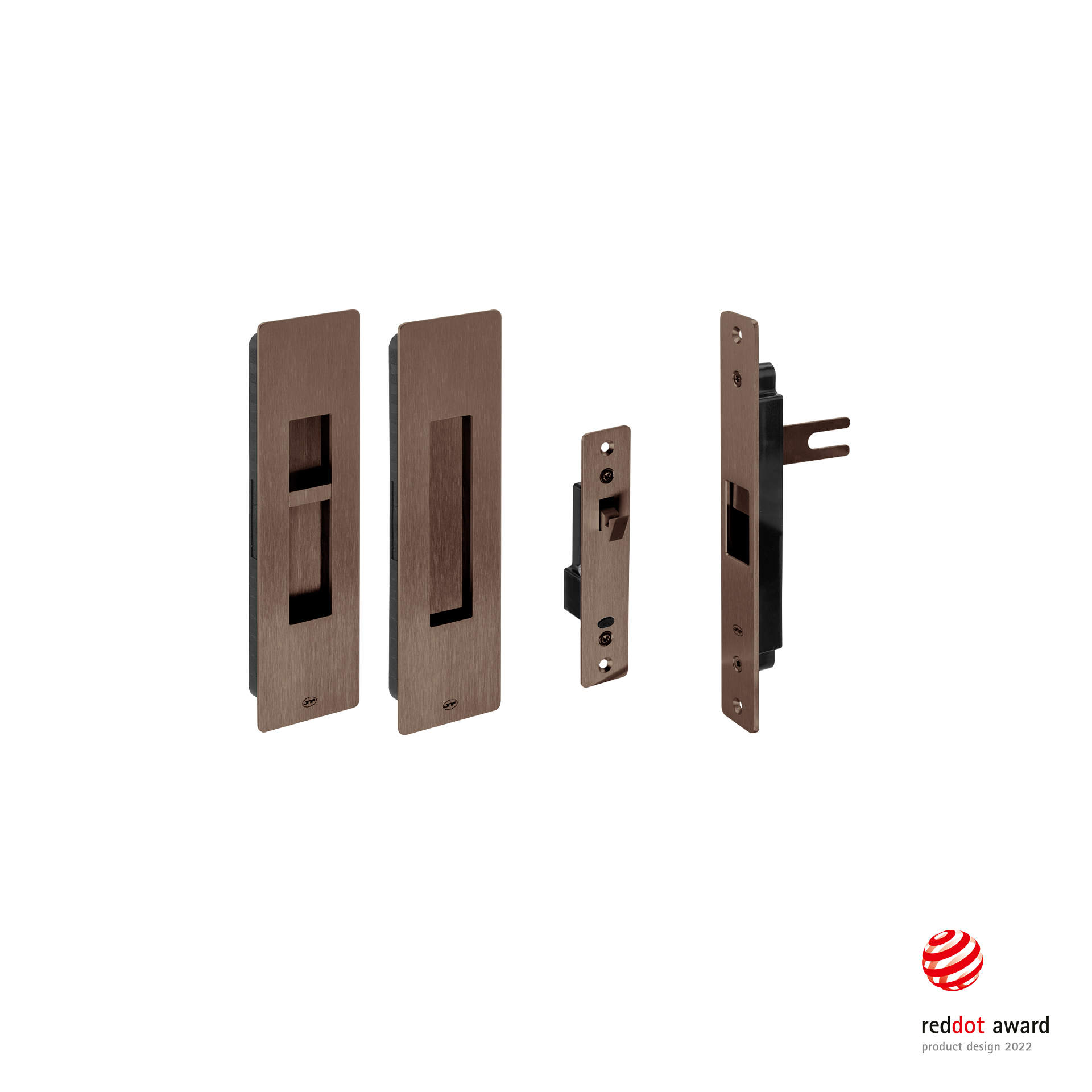 Mortise lock for sliding doors IN.20.925.S.TCH PVD Titanium Chocolate