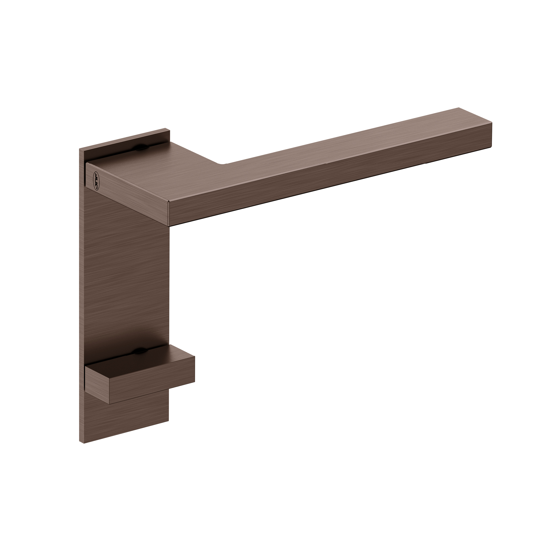 Door lever handle with plate IN.00.432.55.PR.B.TCH PVD Titanium Chocolate