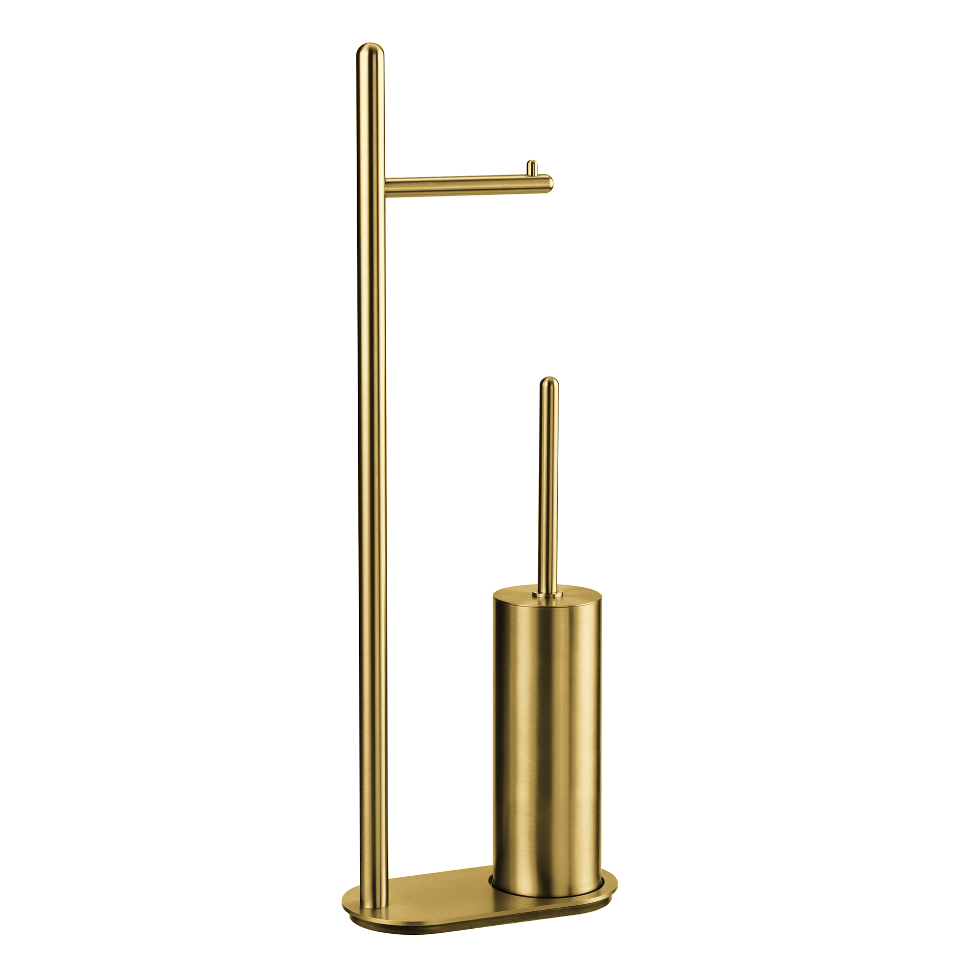 Escobillero con soporte de papel IN.52.300.TG PVD Titanium Gold