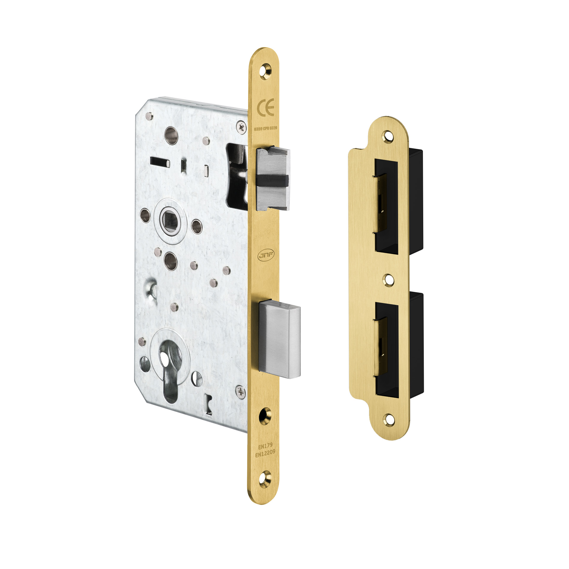 Lock for european cylinder IN.20.995.R.TG PVD Titanium Gold