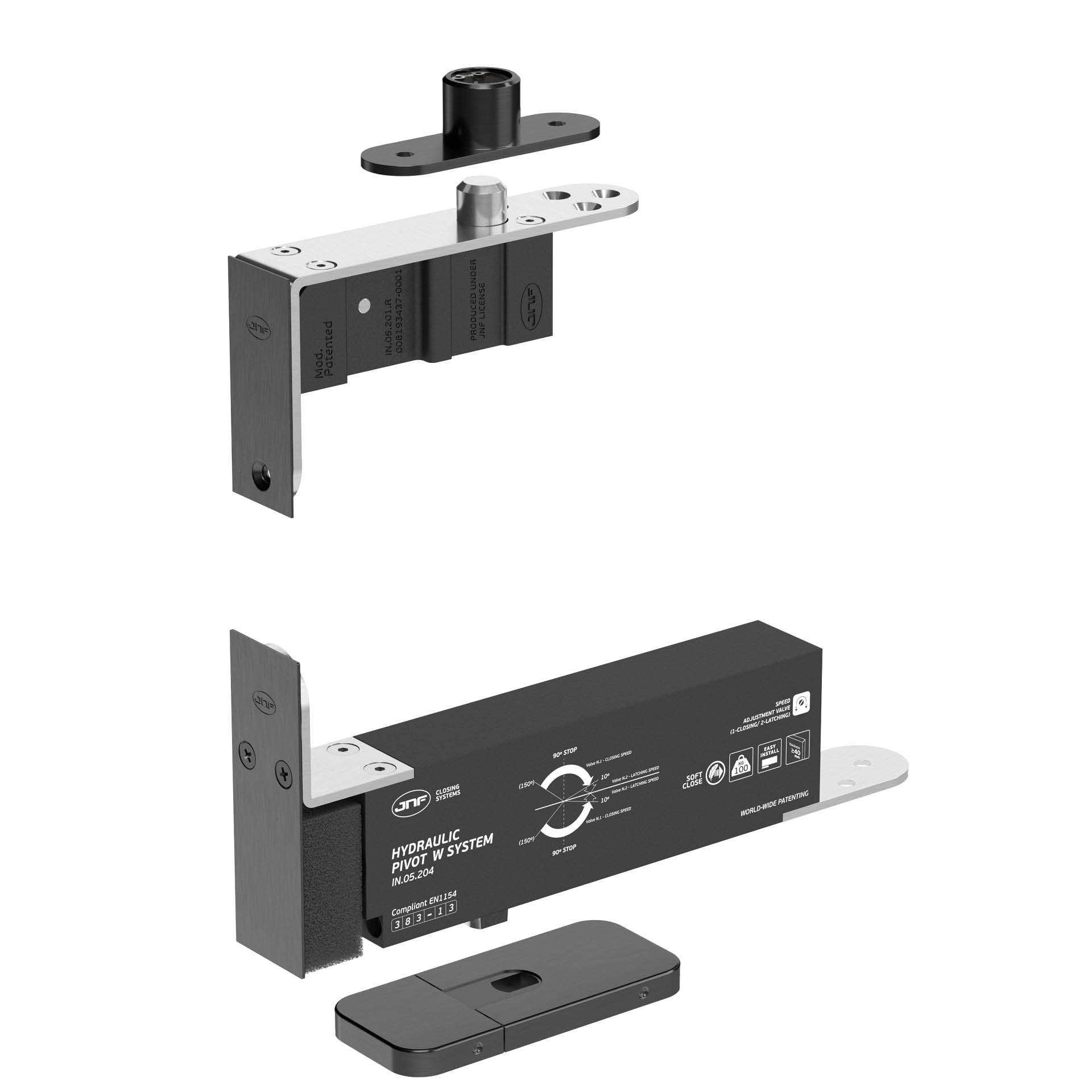 Hydraulic Pivot IN.05.204.HO.TB PVD Titanium Black