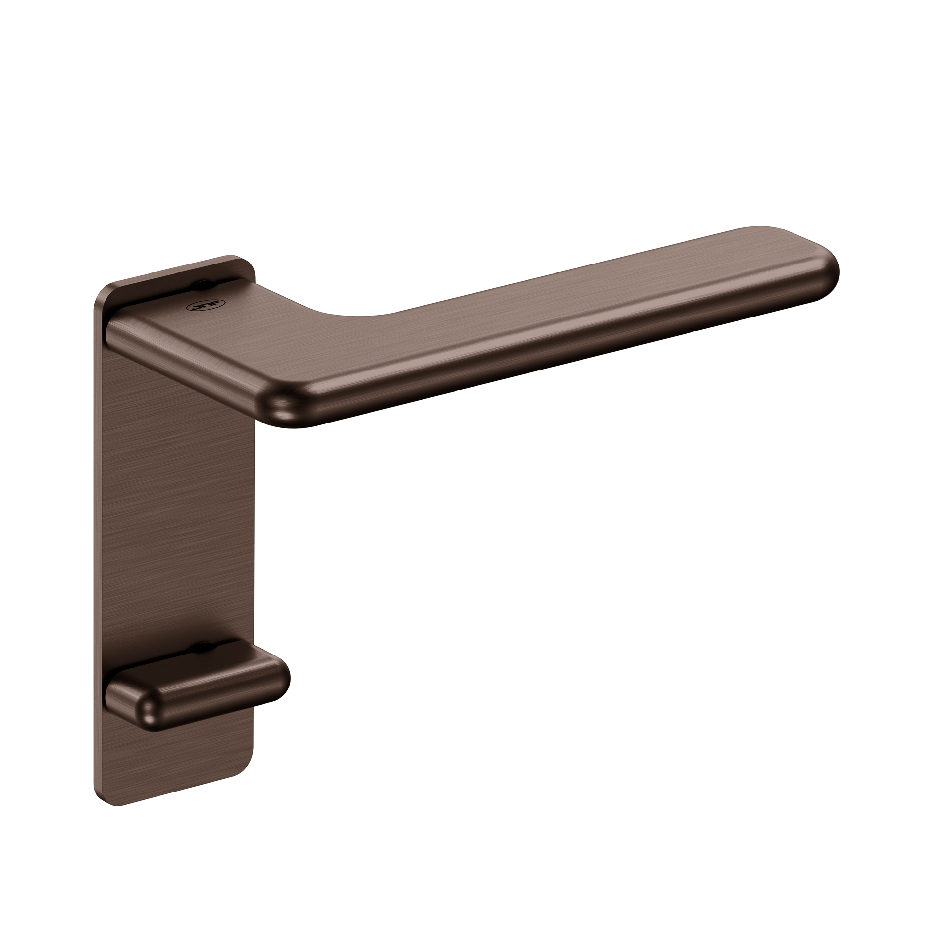 Door lever handle with plate IN.00.532.45.PR.B.TCH PVD Titanium Chocolate