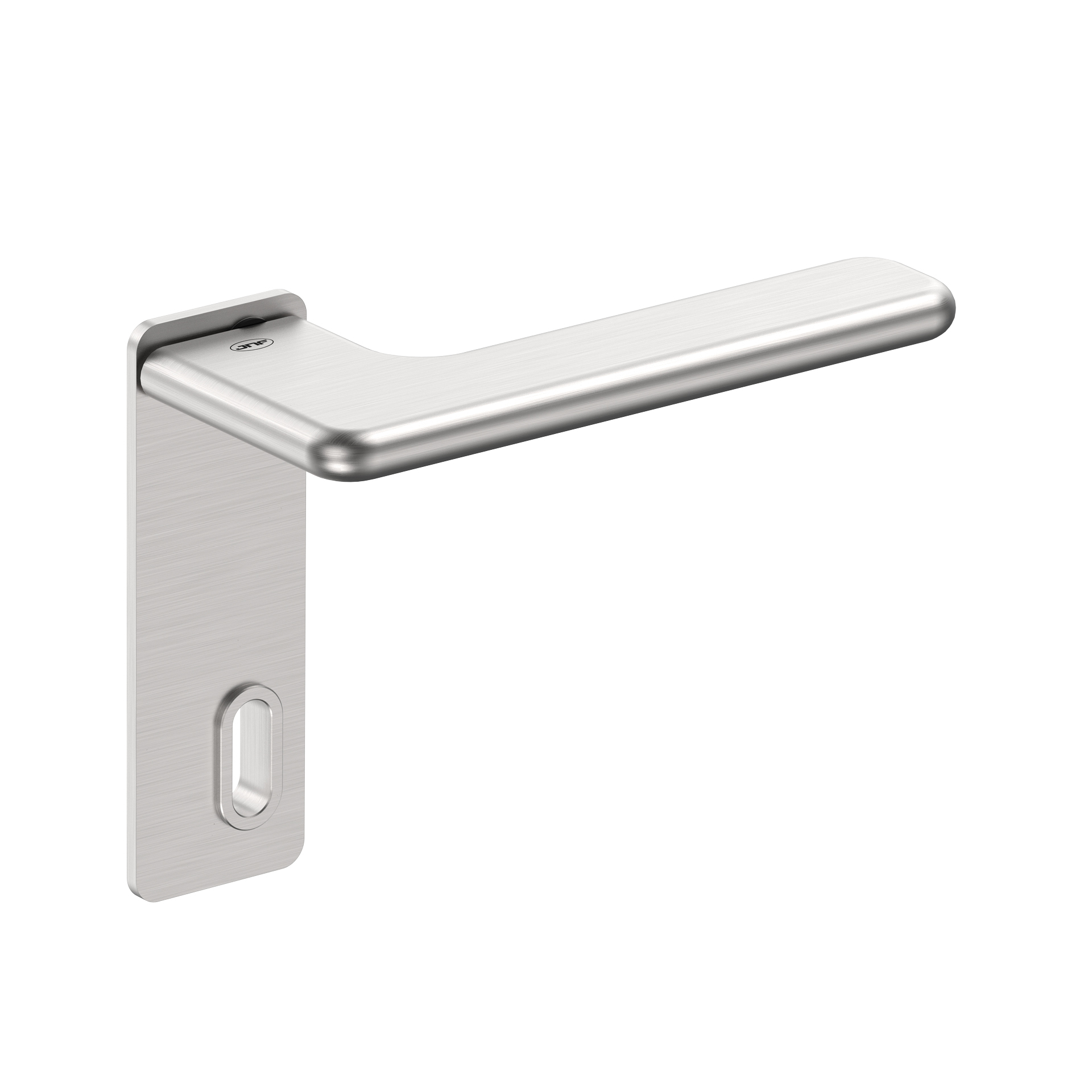 Door lever handle with plate IN.00.532.45.PR.EC Satin