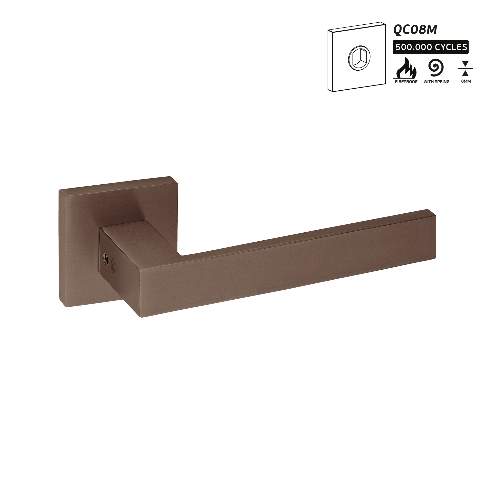 Manilla de puerta IN.00.122.SR.TCH PVD Titanium Chocolate