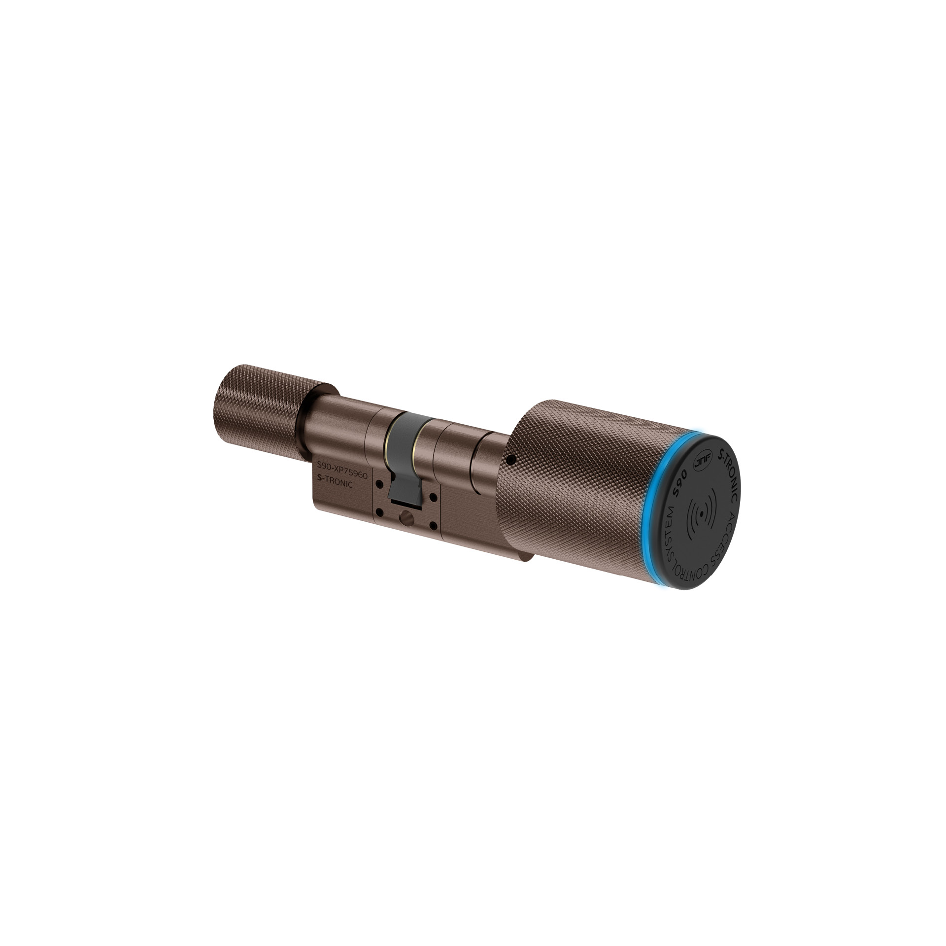 Electronic cylinder IN.19.S90.35.60.B1.TCH PVD Titanium Chocolate