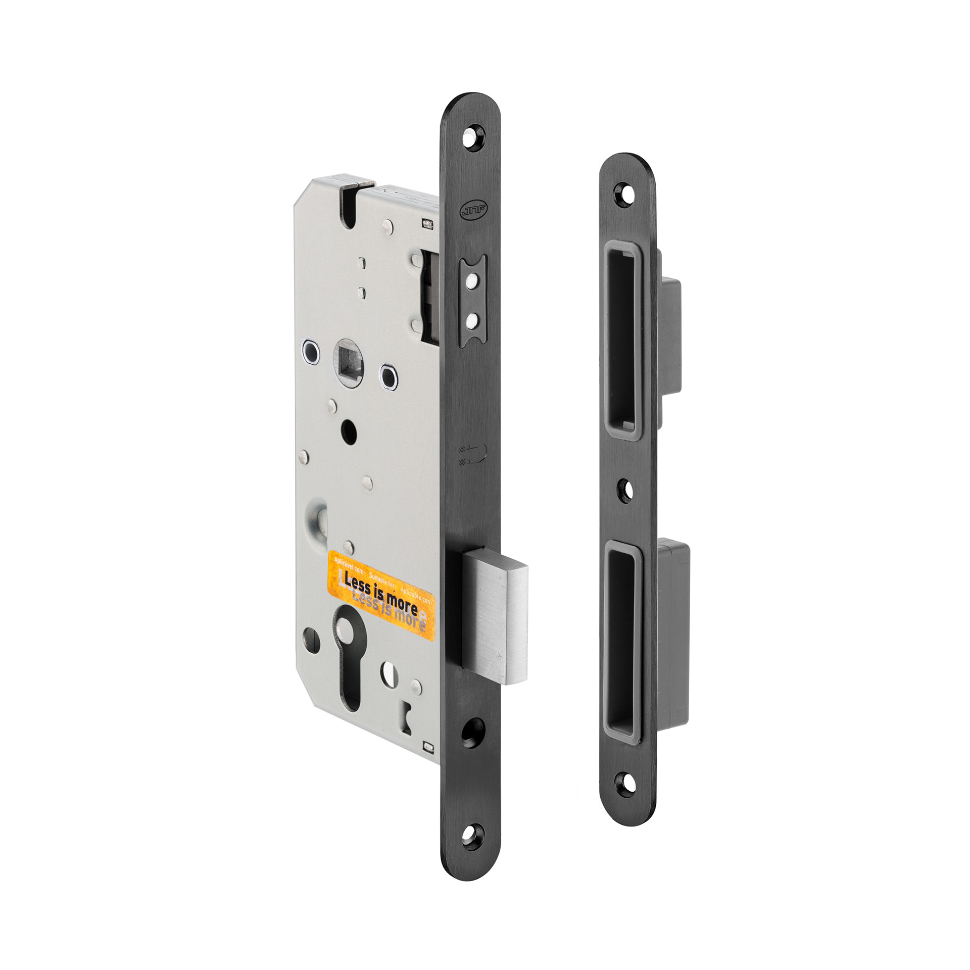 Mortise door lock IN.20.855.TB PVD Titanium Black