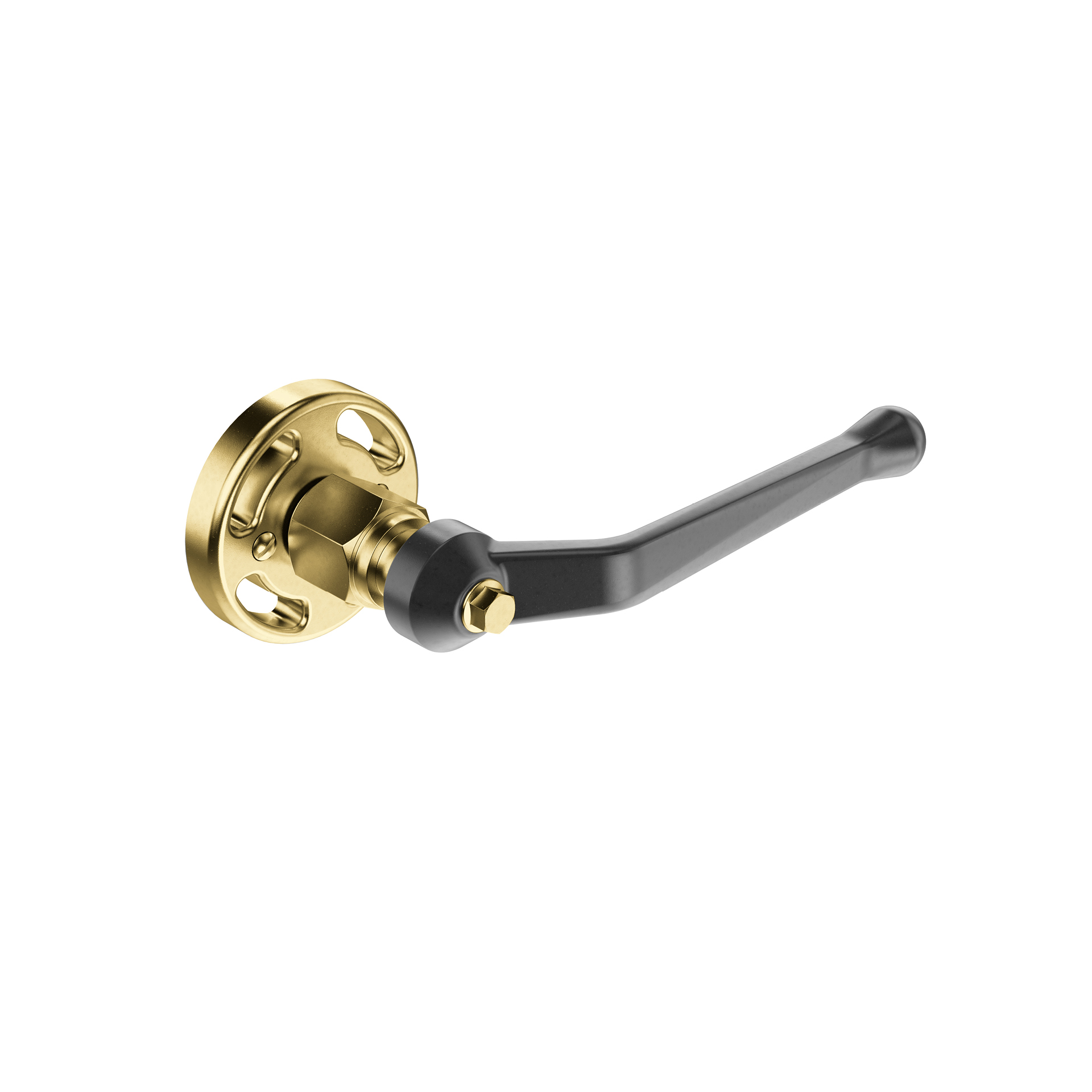 Puxador de porta com roseta IN.00.390.TG PVD Titanium Gold