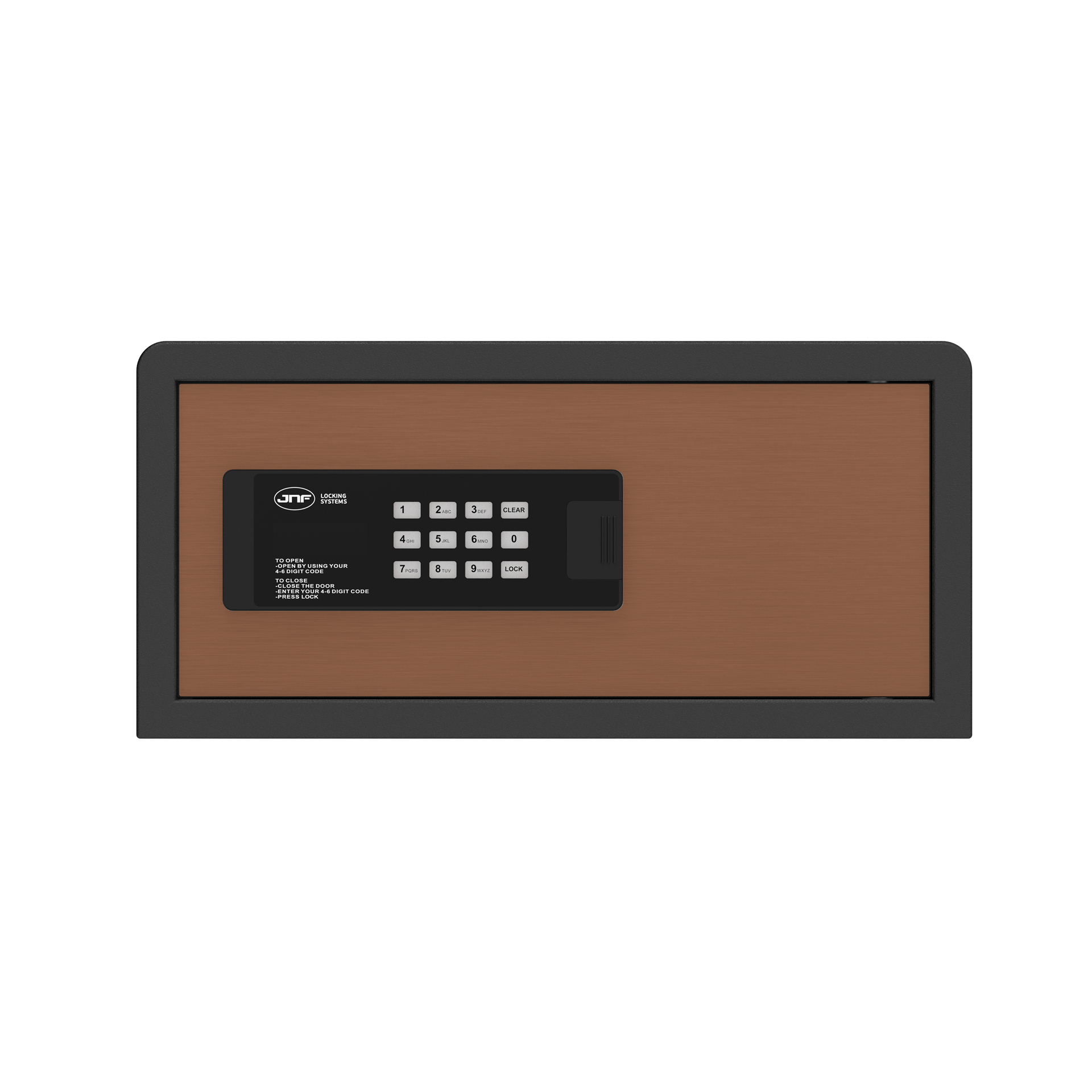 Digital eletronic safe IN.28.904.TCO PVD Titanium Copper Black RAL 9005