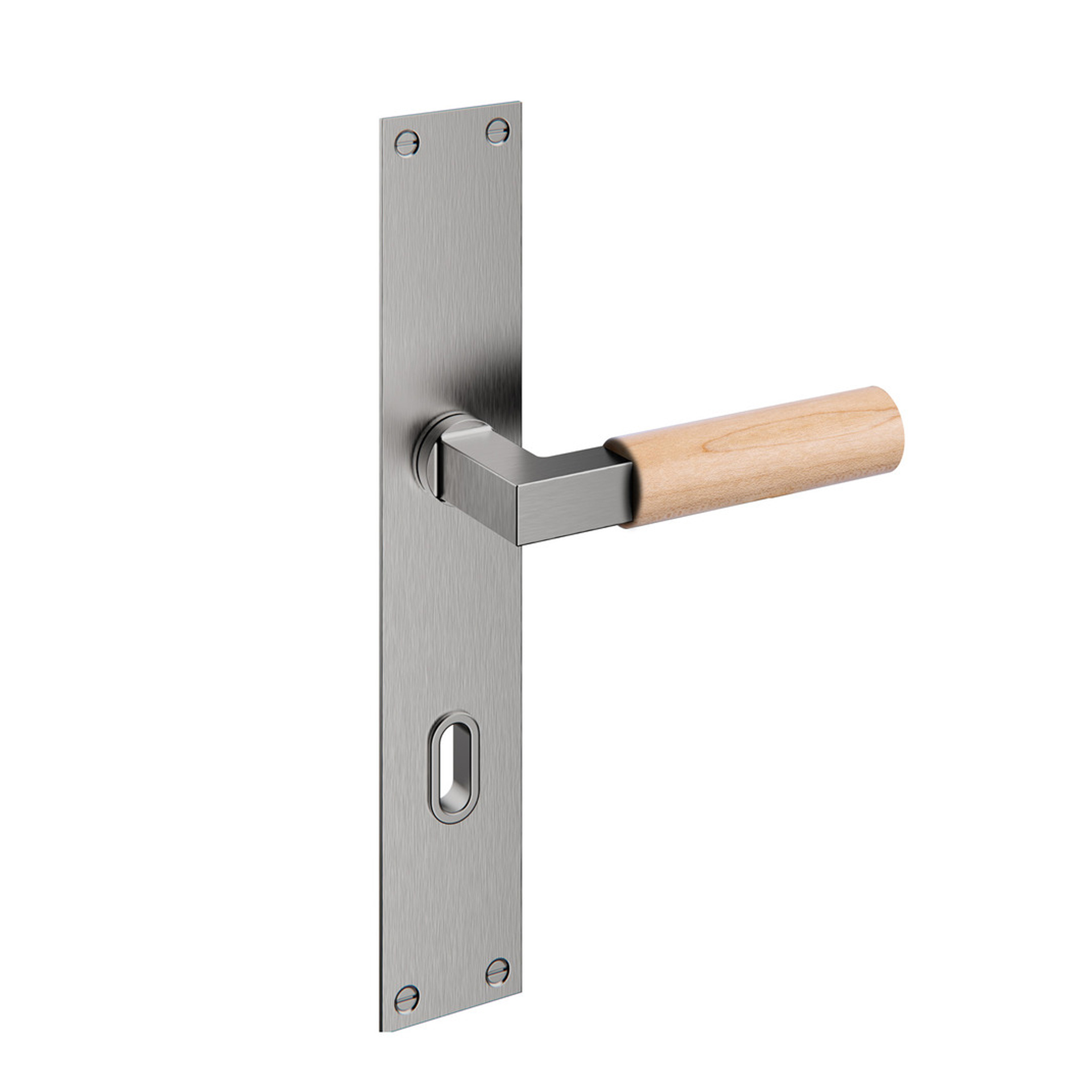 Manilla de puerta con placa IN.03.480.BE.EC.72 Satinado