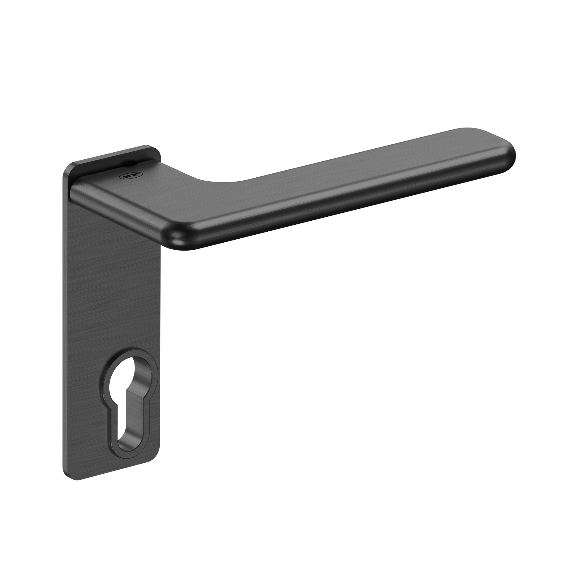 Door lever handle with plate IN.00.532.55.PR.PZ.TB PVD Titanium Black