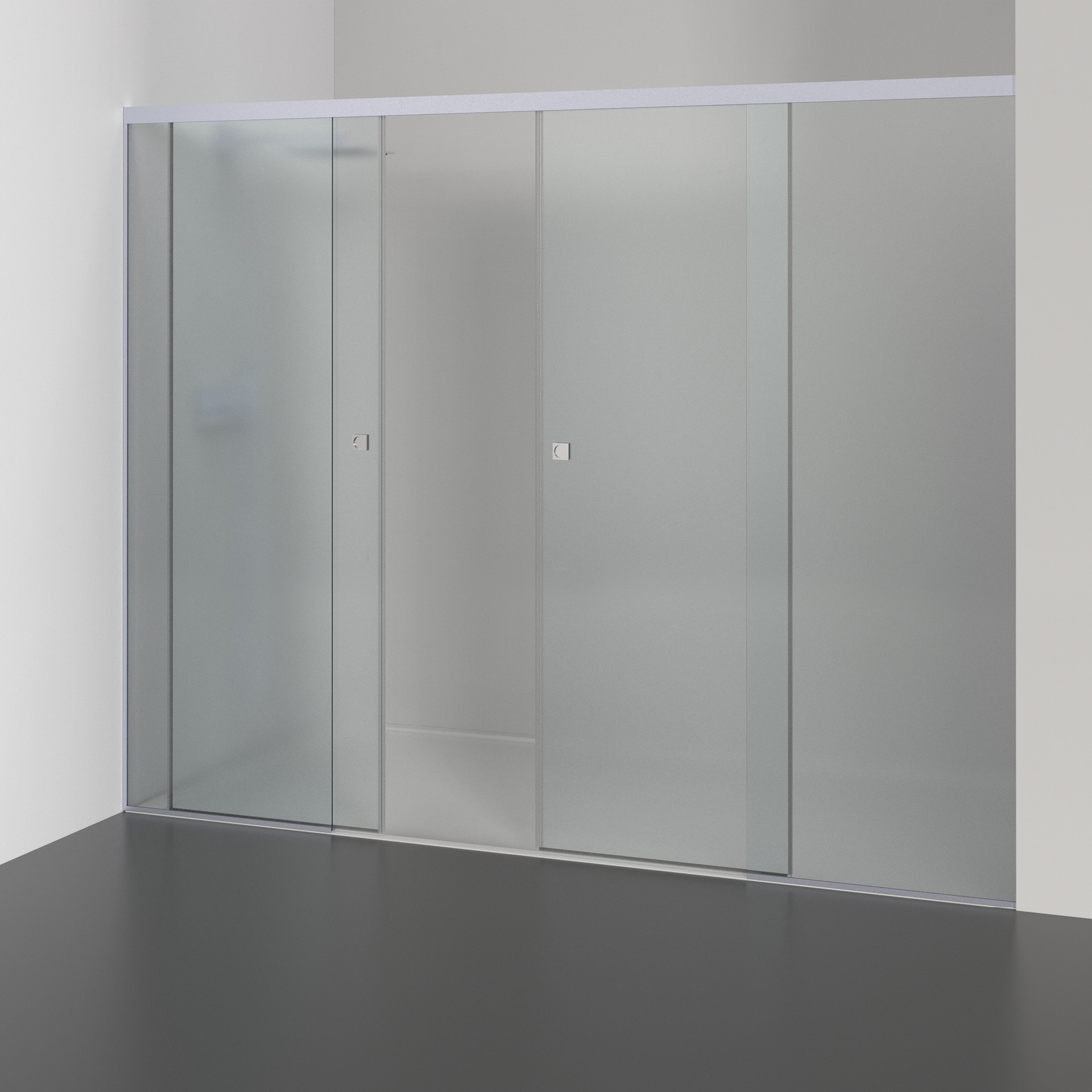 Shower cabin IN.15.365.L.SS Silver RAL 9006