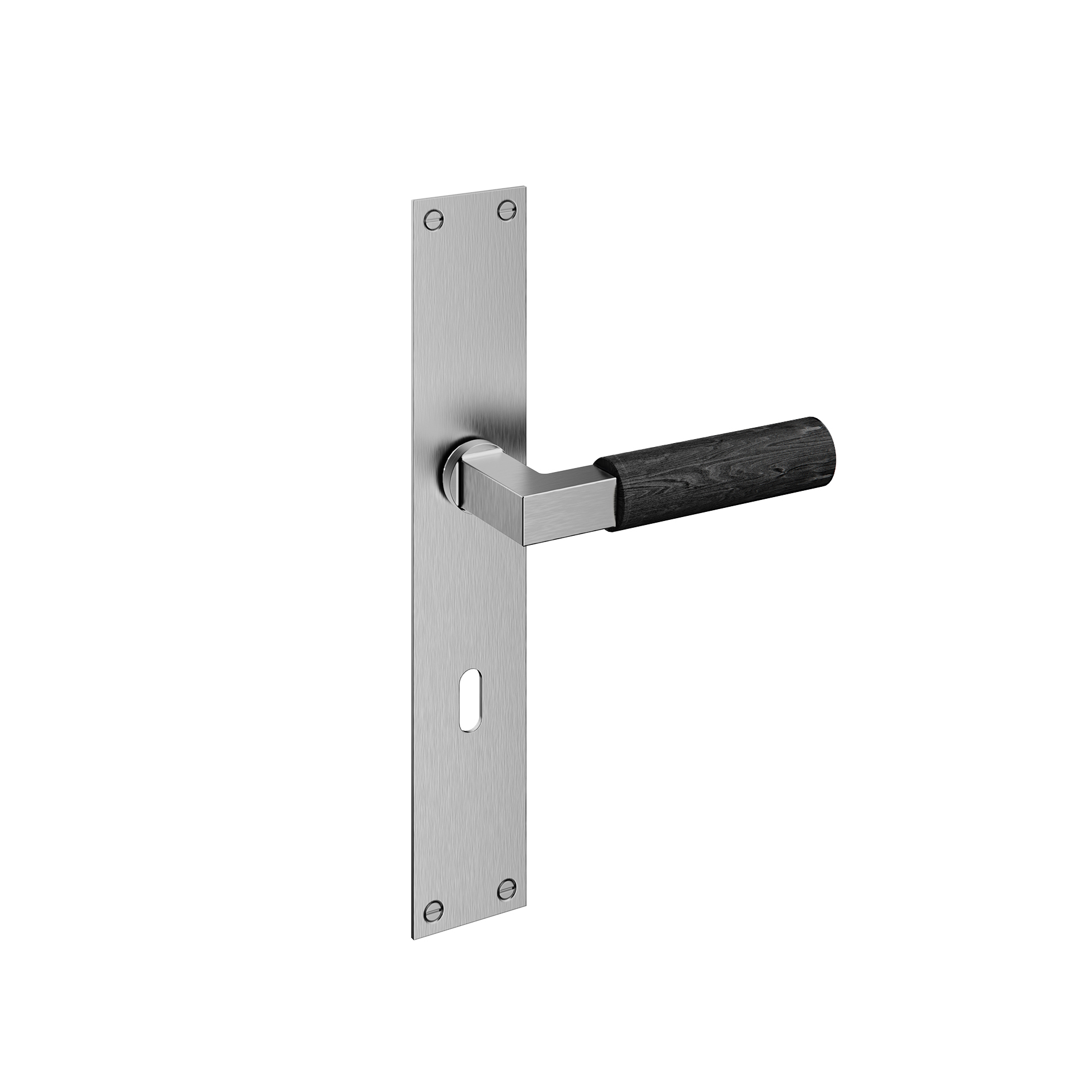 Lever handle with plate IN.03.480.BW.EC Satin