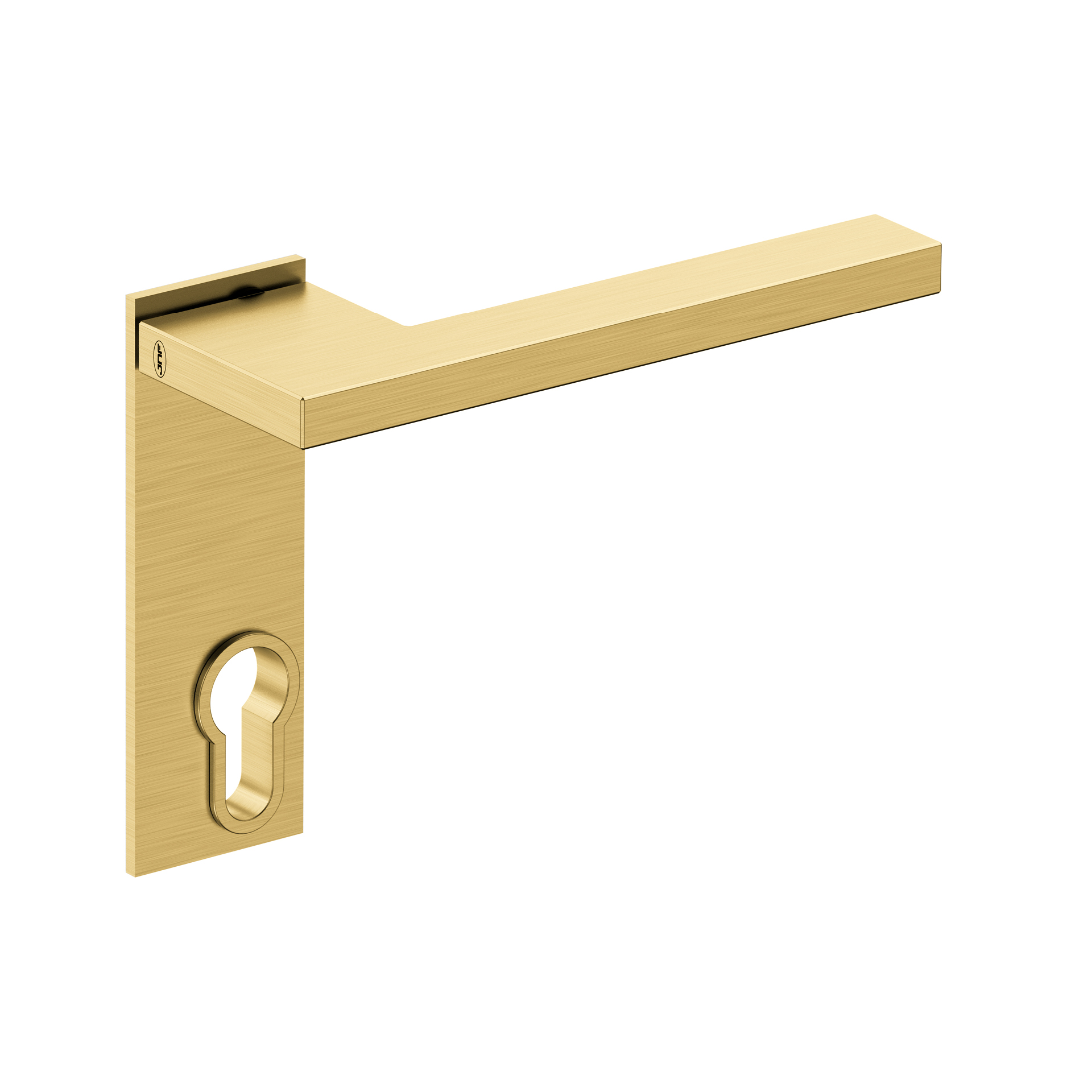 Door lever handle with plate IN.00.432.45.PR.PZ.TG PVD Titanium Gold