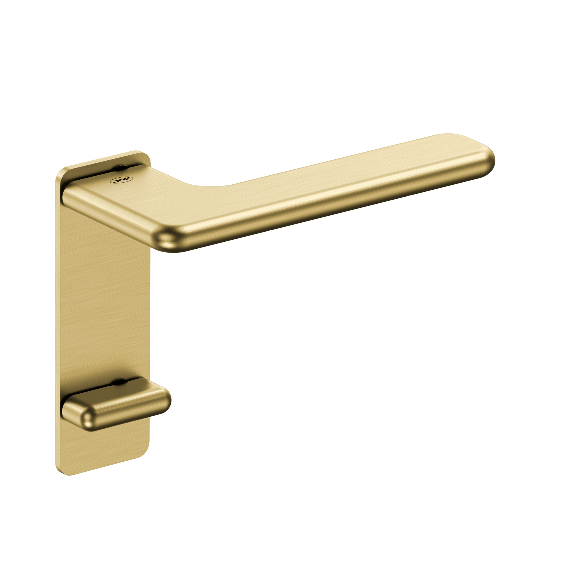 Door lever handle with plate IN.00.532.55.PR.B.TG PVD Titanium Gold