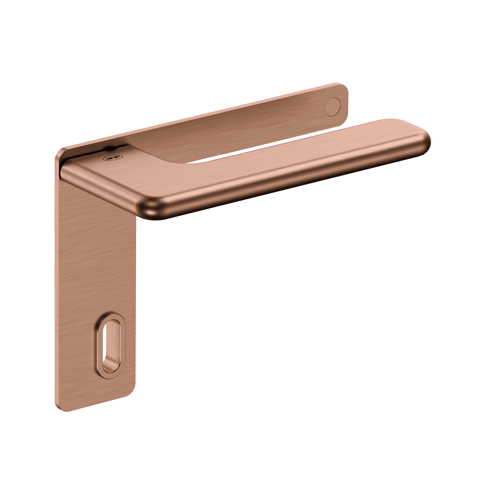 Door lever handle with plate IN.00.532.45.PL.EC.TCO PVD Titanium Copper