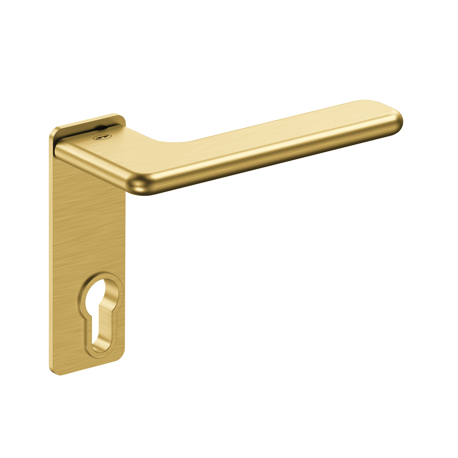 Door lever handle with plate IN.00.532.55.PR.PZ.TG PVD Titanium Gold