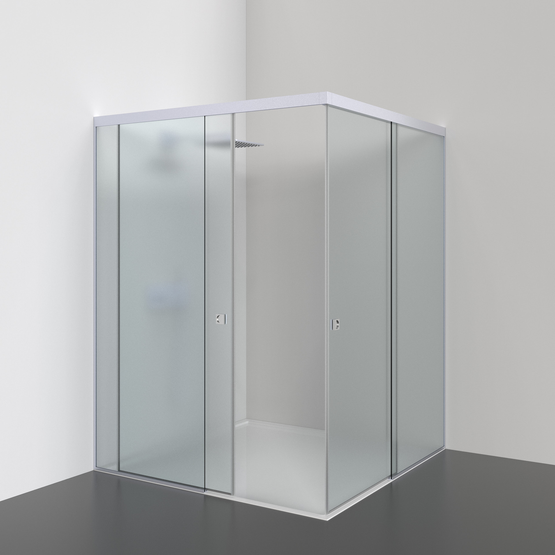 Shower cabin IN.15.360 Silver RAL 9006