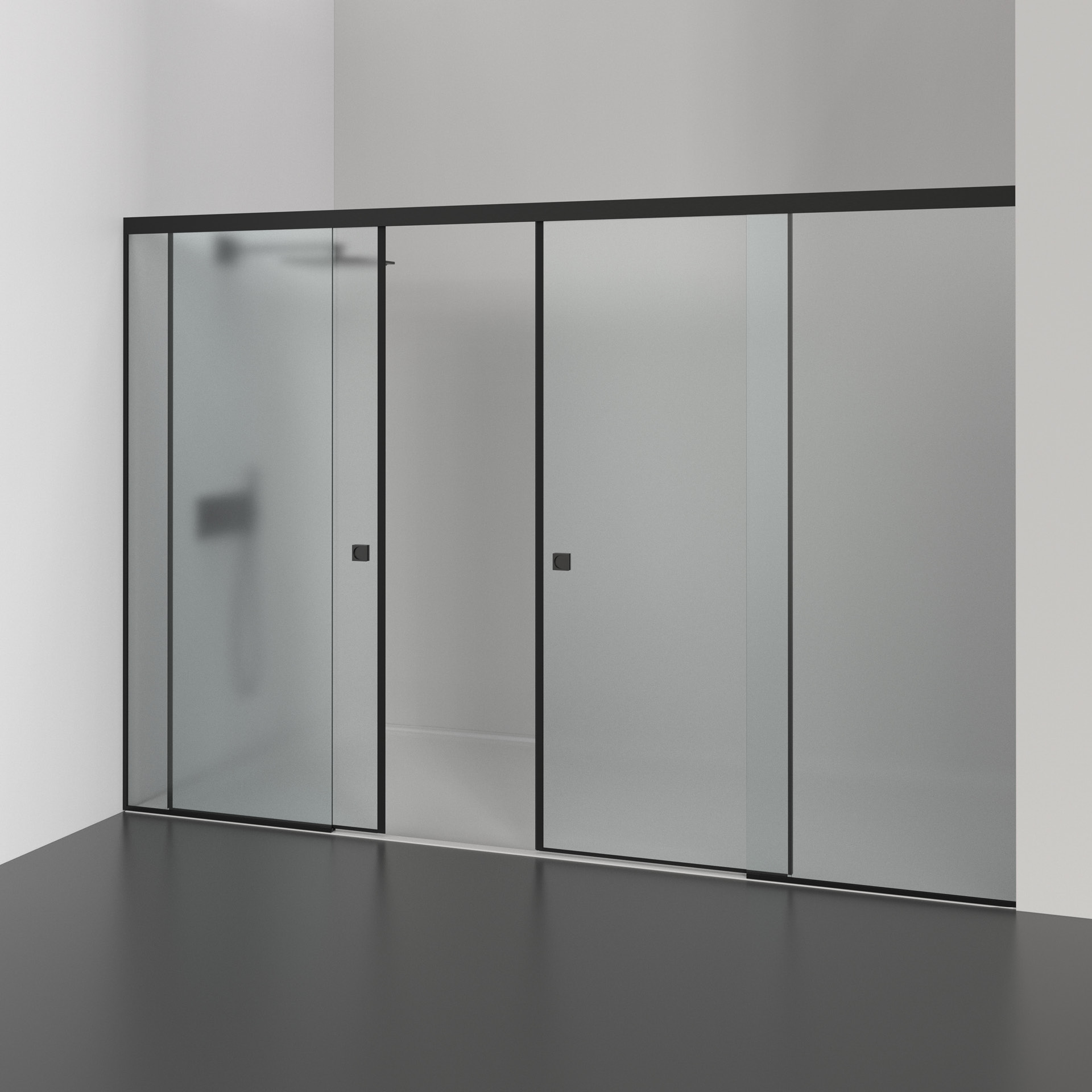 Shower cabin IN.15.365.SS.B Black RAL 9005