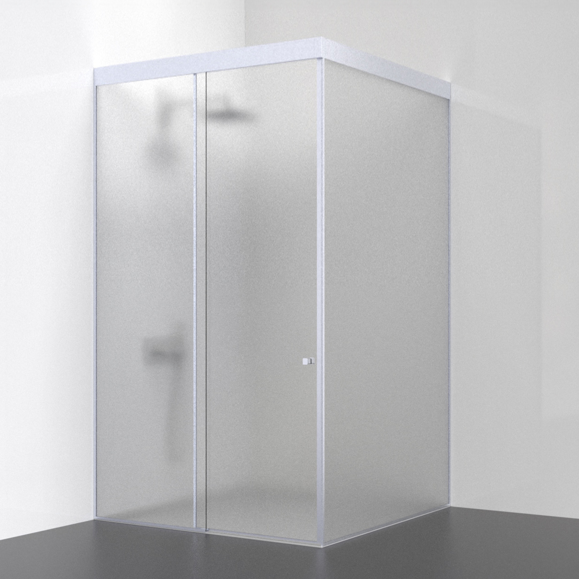 Shower cabin IN.15.361.L Silver RAL 9006