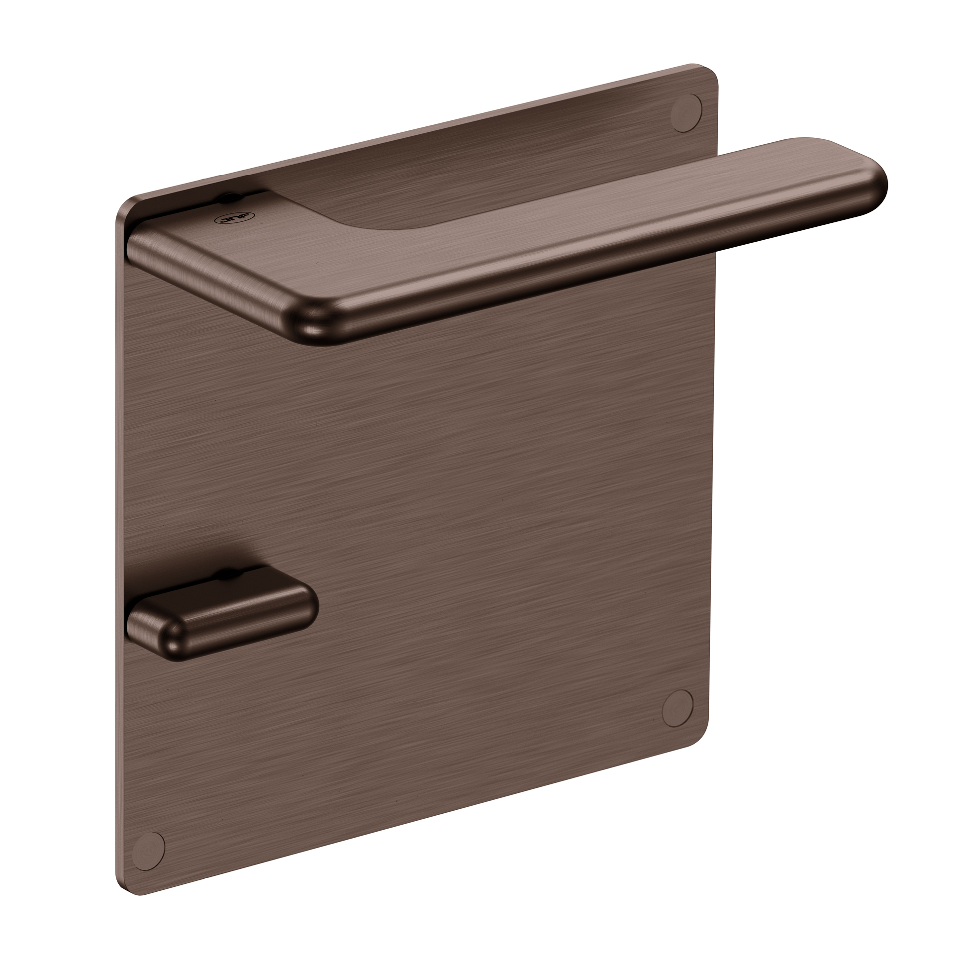 Door lever handle with plate IN.00.532.45.PQ.B.TCH PVD Titanium Chocolate