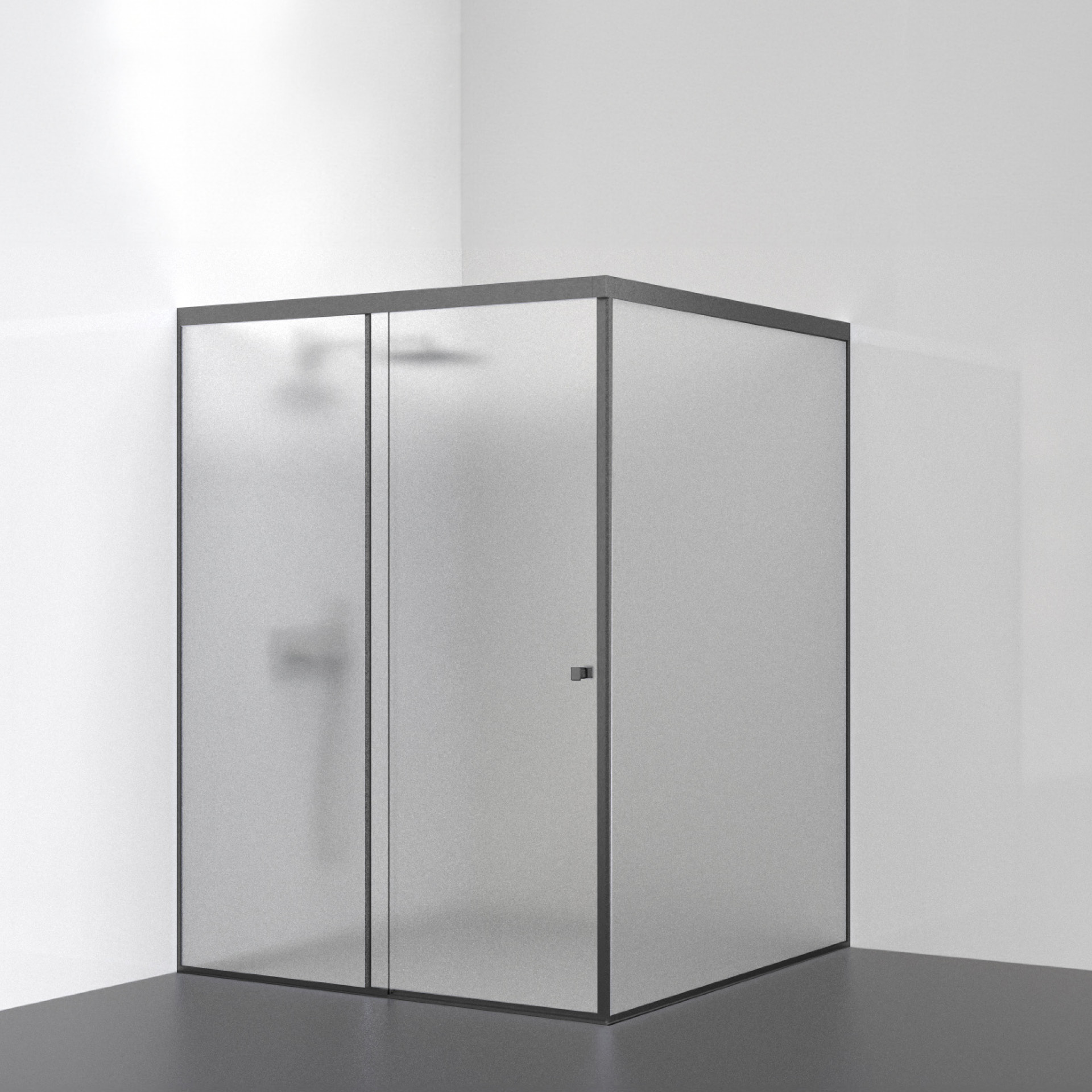 Shower cabin IN.15.361.B Silver RAL 9006