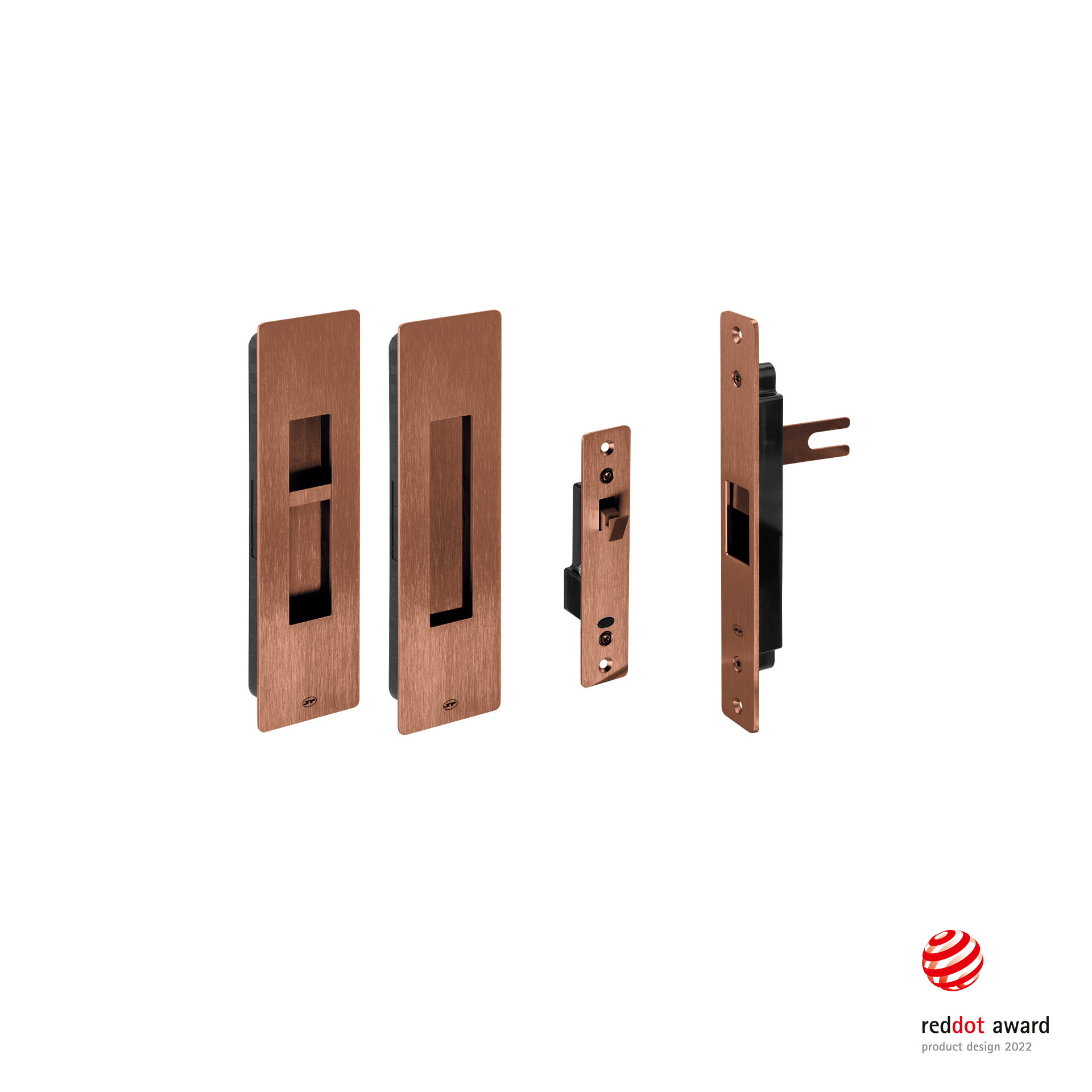 Mortise lock for sliding doors IN.20.925.S.TCO PVD Titanium Copper