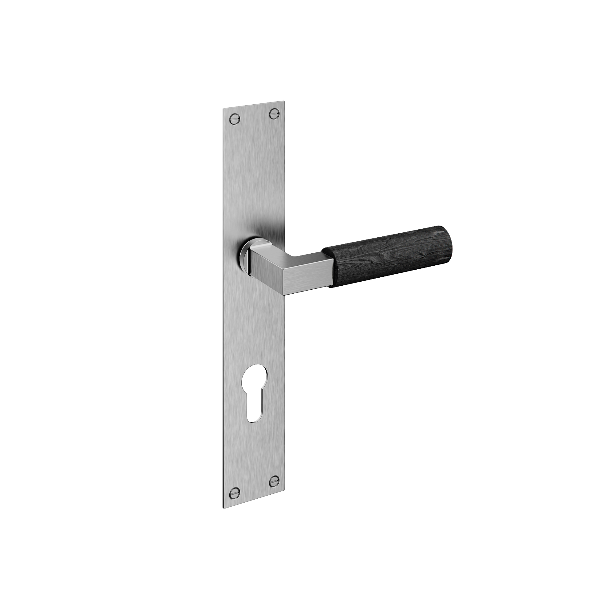 Lever handle with plate IN.03.480.BW.PZ Satin