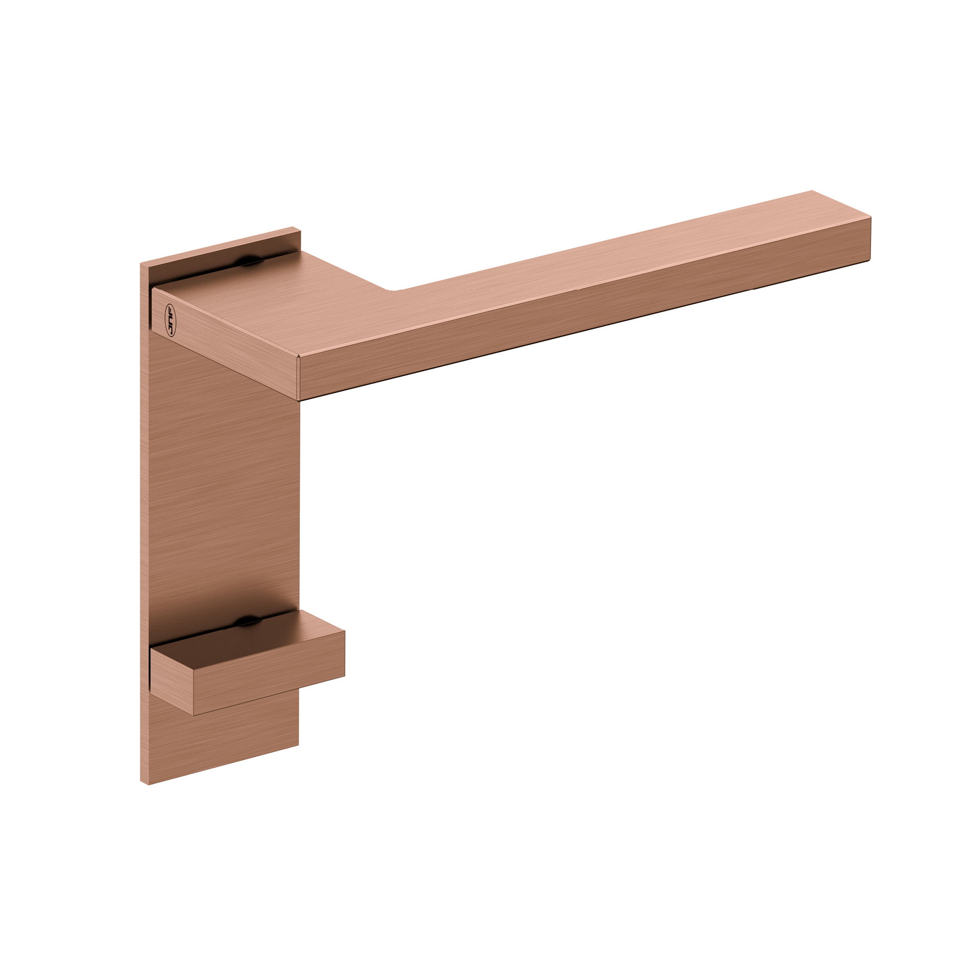 Door lever handle with plate IN.00.432.55.PR.B.TCO PVD Titanium Copper