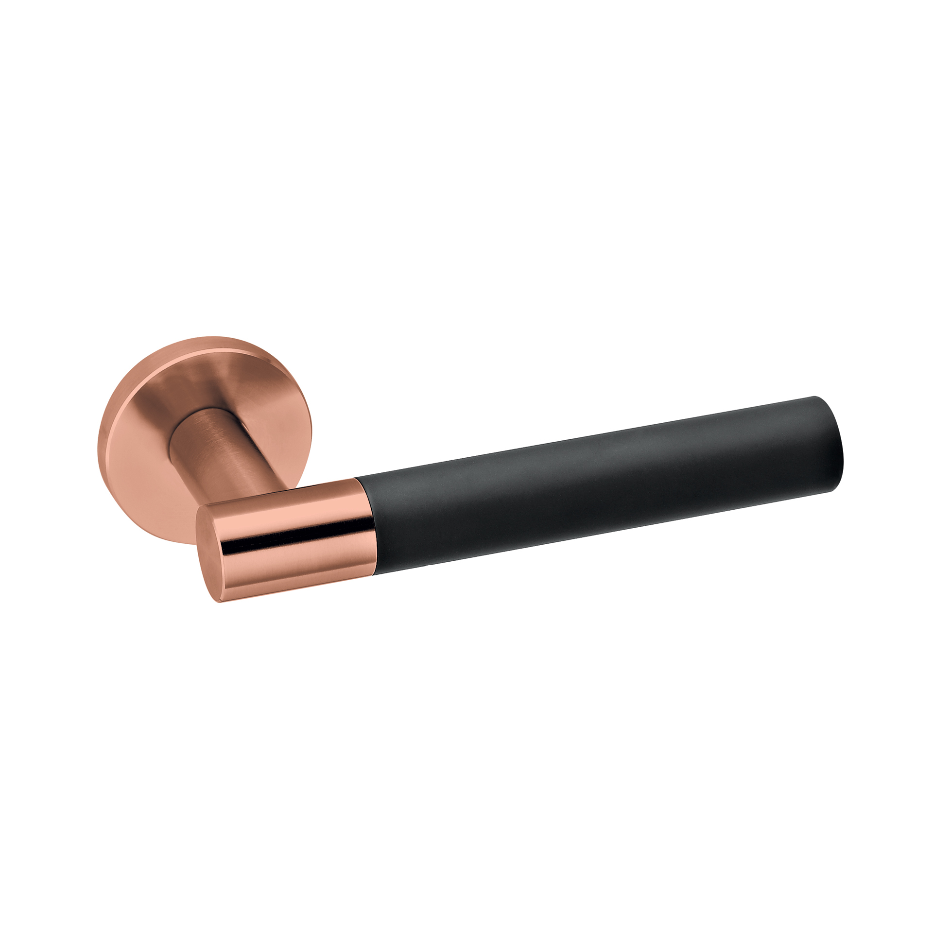 Lever handle IN.00.185.TCO PVD Titanium Copper Black RAL 9005