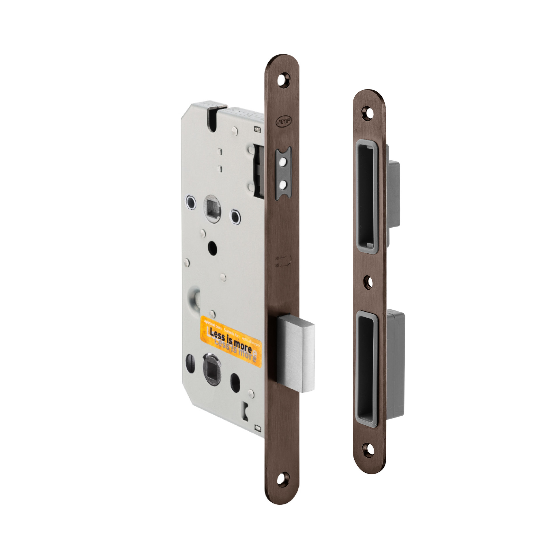 Mortise door lock IN.20.856.TCH PVD Titanium Chocolate