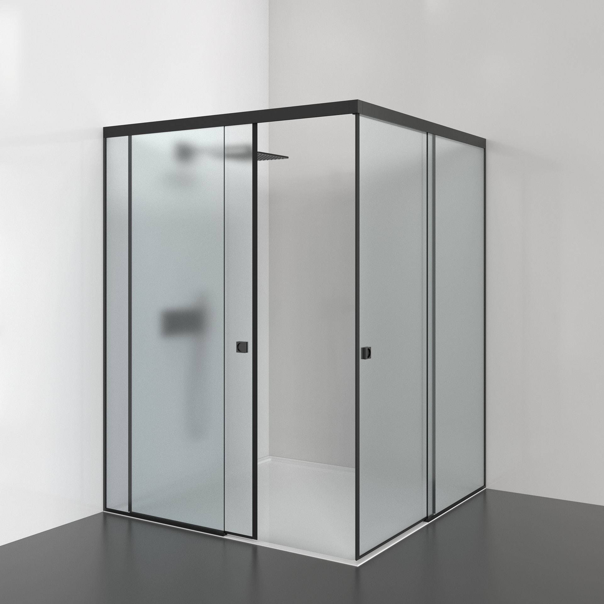 Shower cabin IN.15.360.B Black RAL 9005