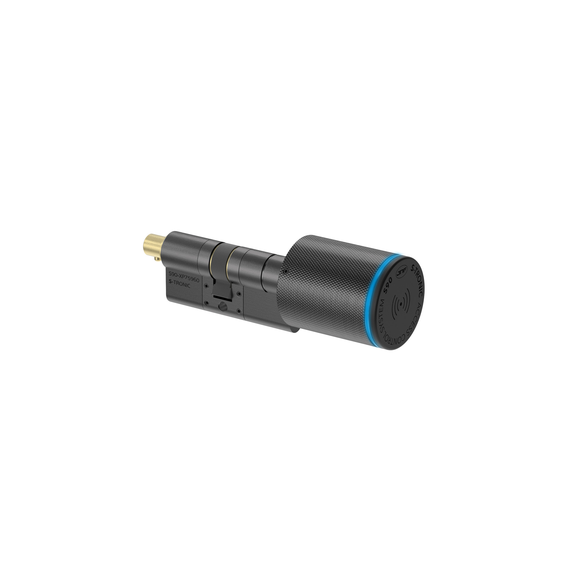 Electronic cylinder IN.19.S90.35.60.SB.TB PVD Titanium Black