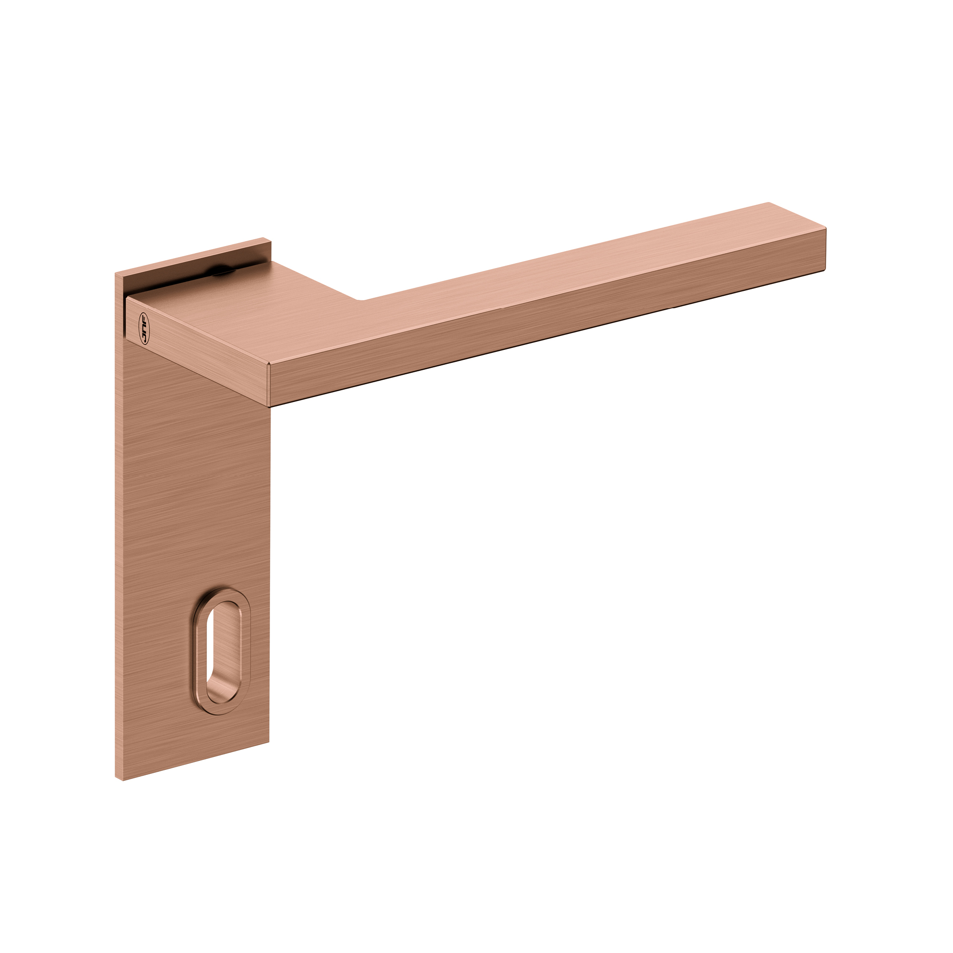 Door lever handle with plate IN.00.432.55.PR.EC.TCO PVD Titanium Copper