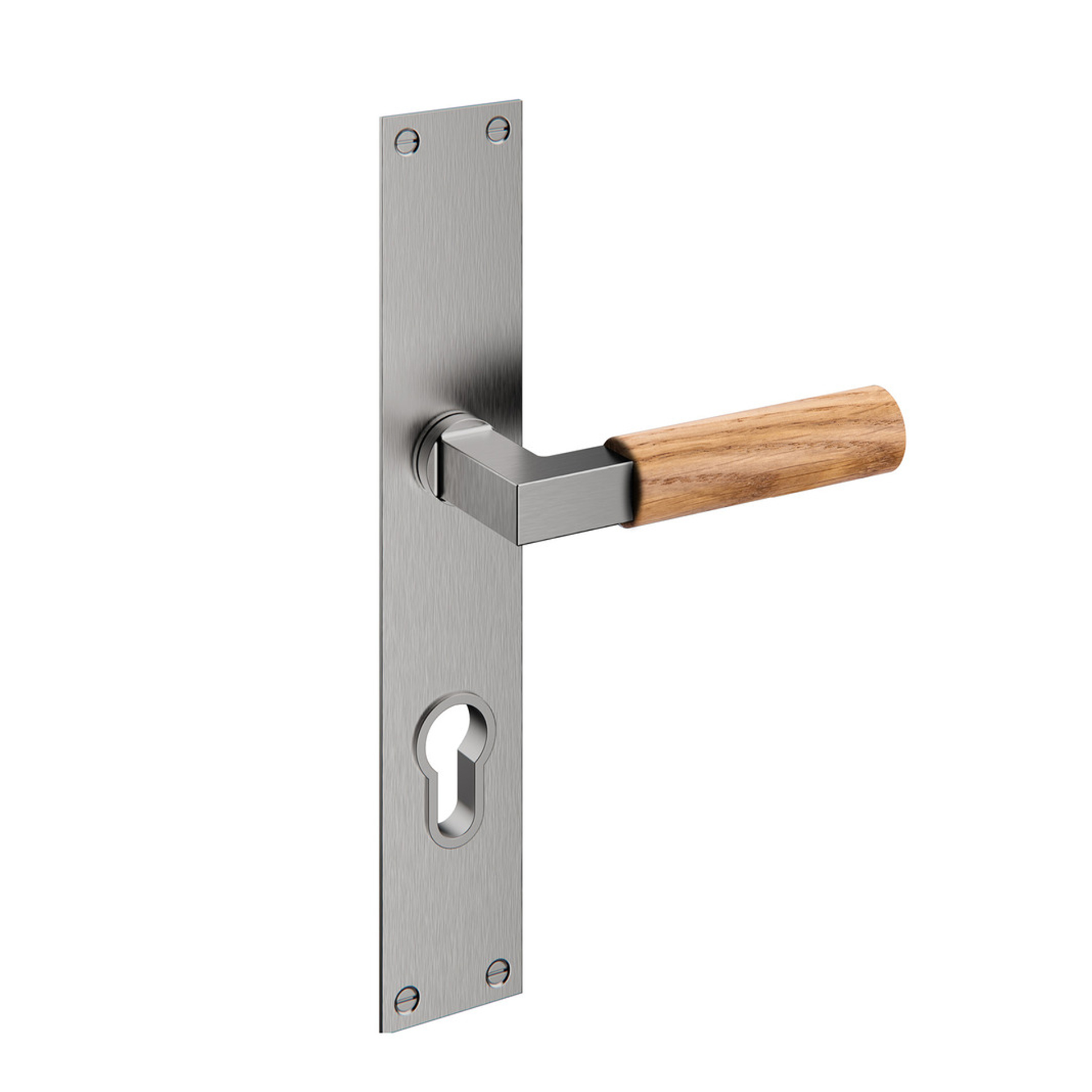 Manilla de puerta con placa IN.03.480.C.PZ.72 Satinado