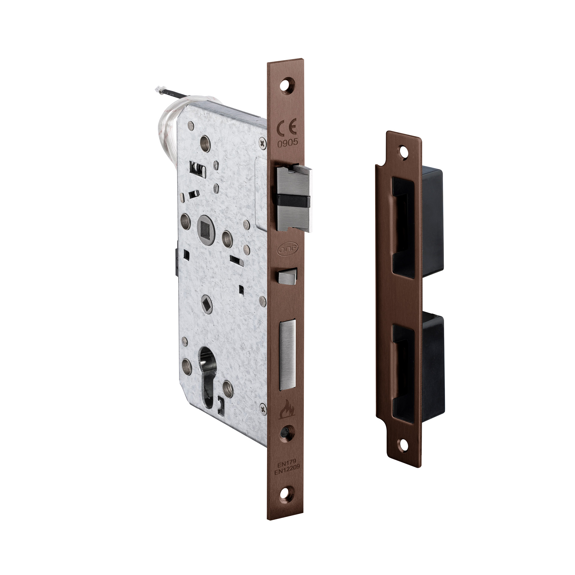 Mortise door lock IN.20.601.TCH PVD Titanium Chocolate