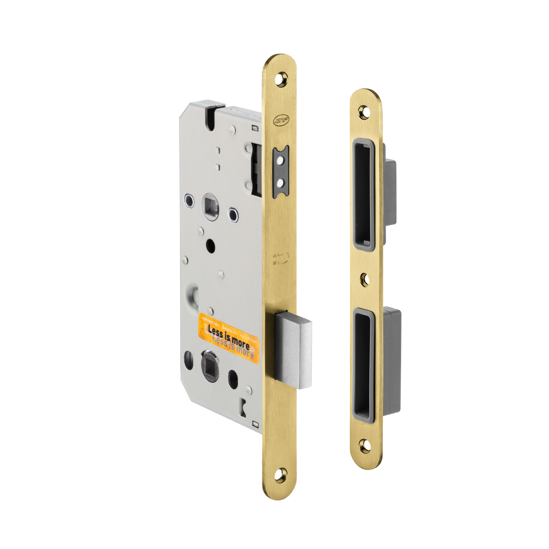 Mortise door lock IN.20.856.TG PVD Titanium Gold