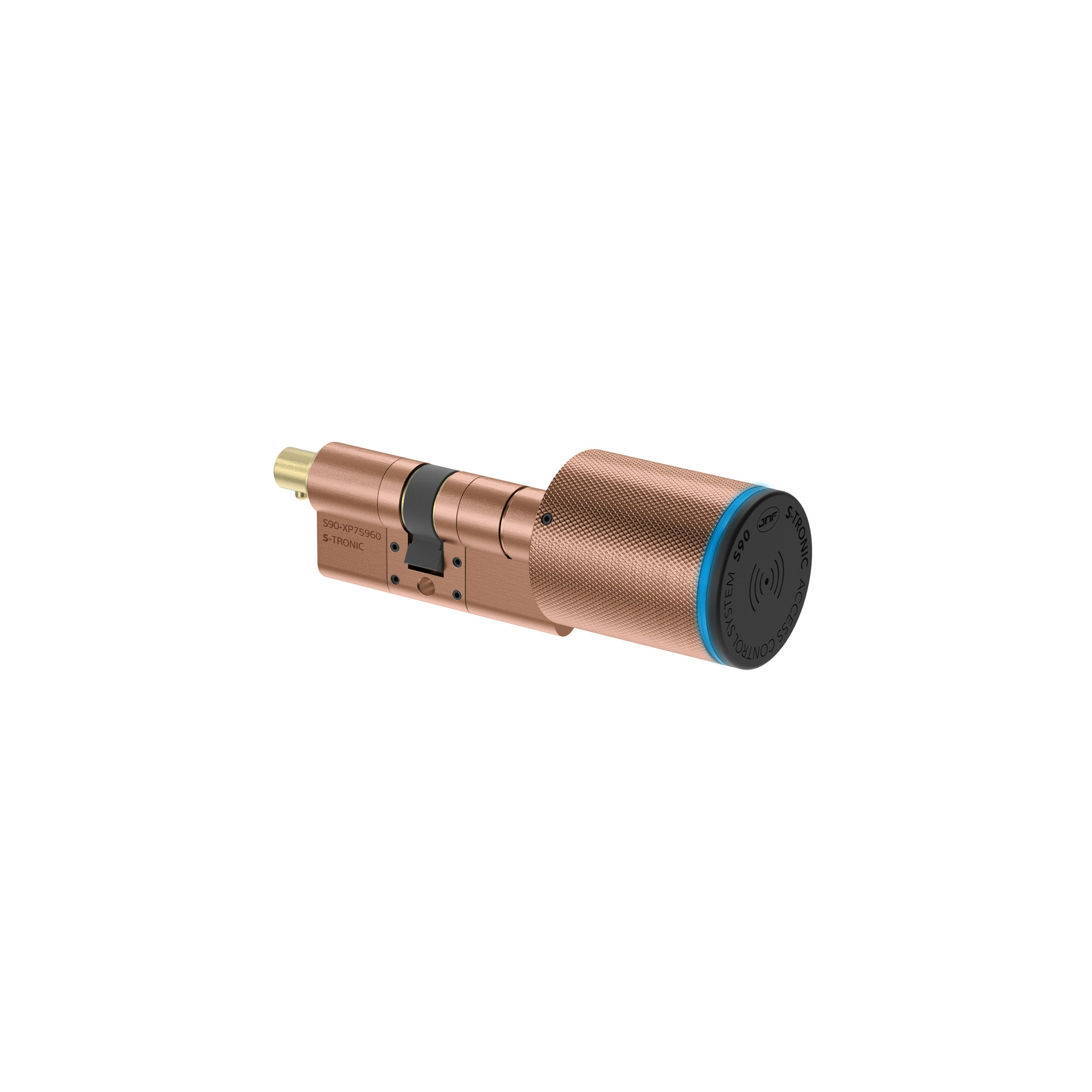 Electronic cylinder IN.19.S90.35.60.SB.TCO PVD Titanium Copper