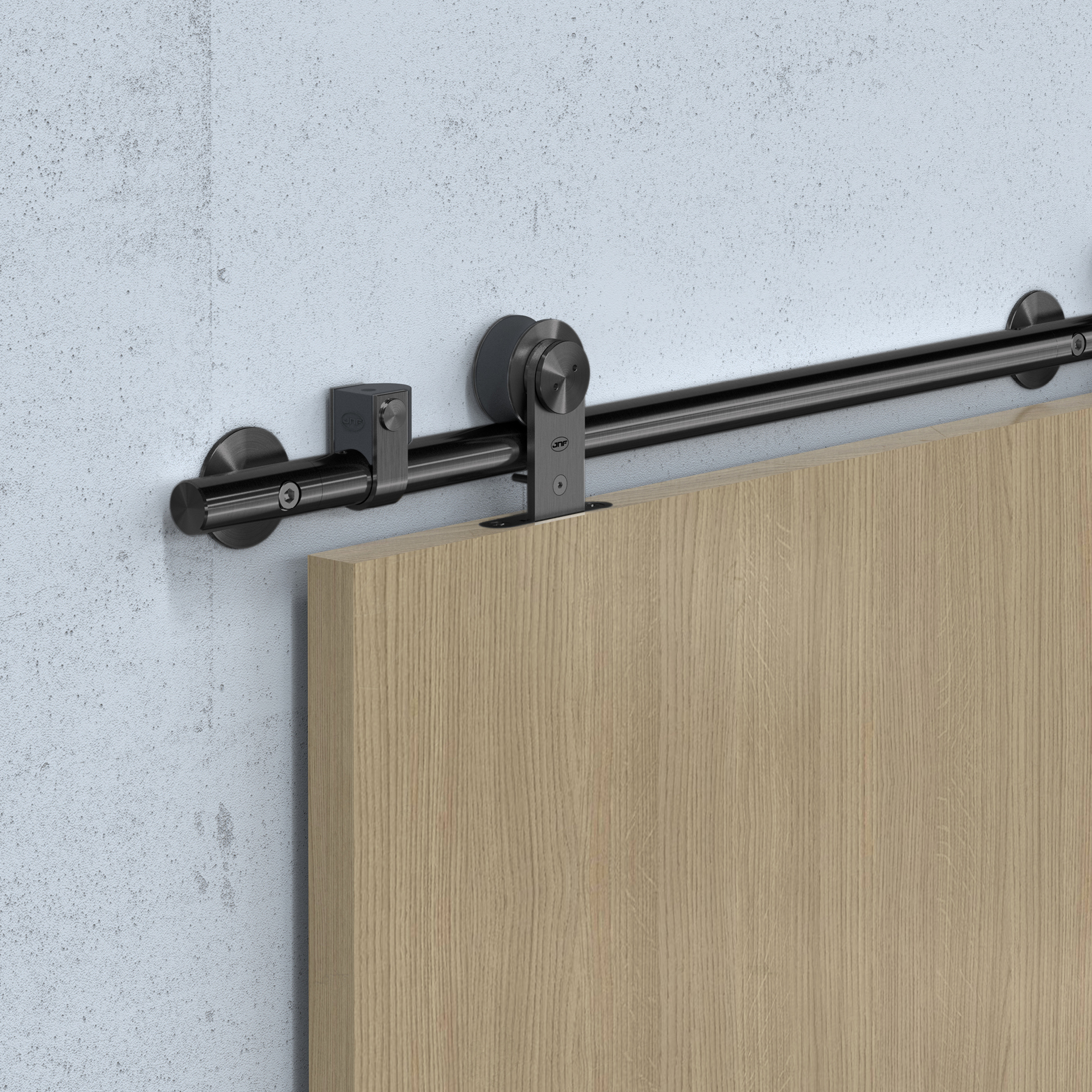 Sliding door system IN.15.022.TB PVD Titanium Black