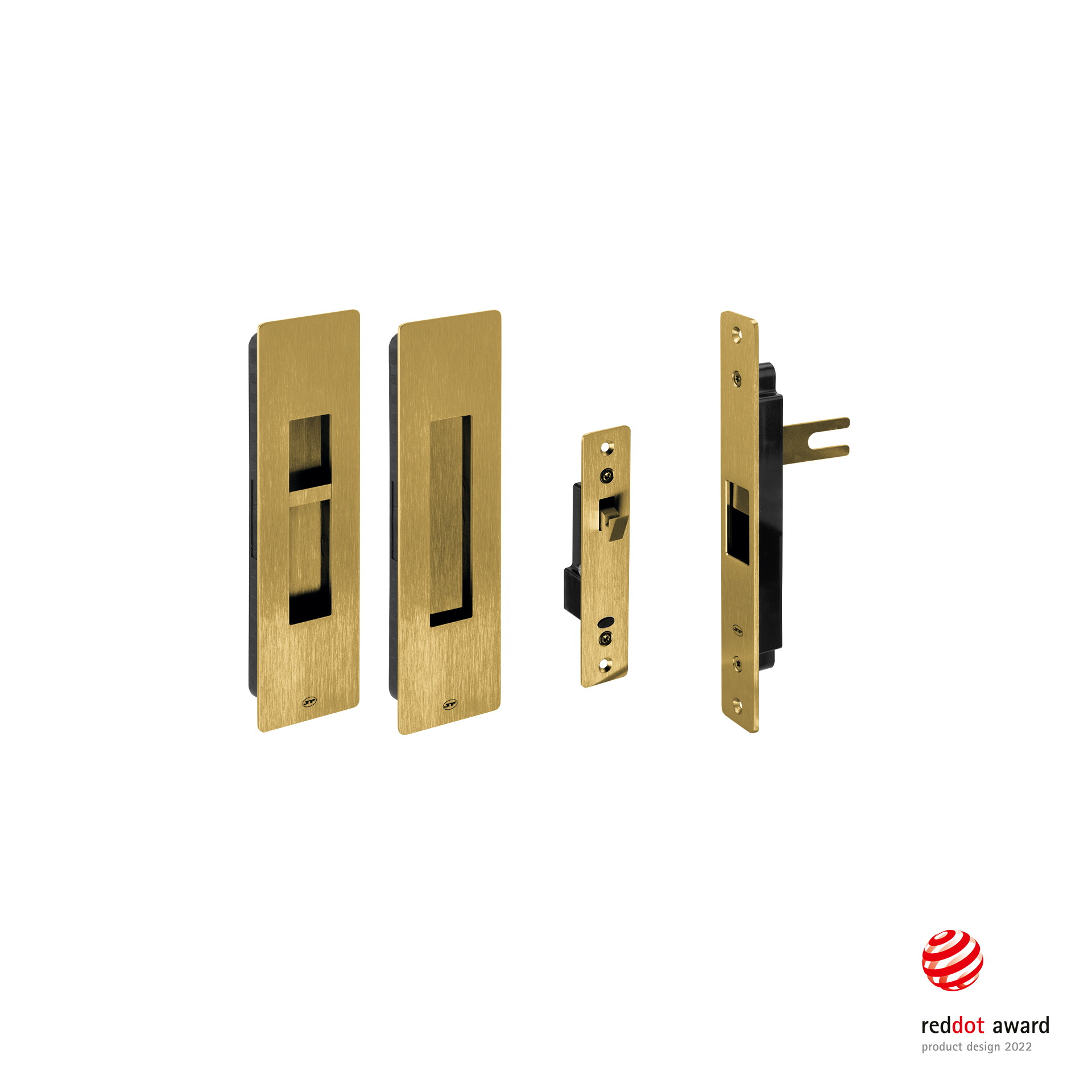 Mortise lock for sliding doors IN.20.925.S.TG PVD Titanium Gold