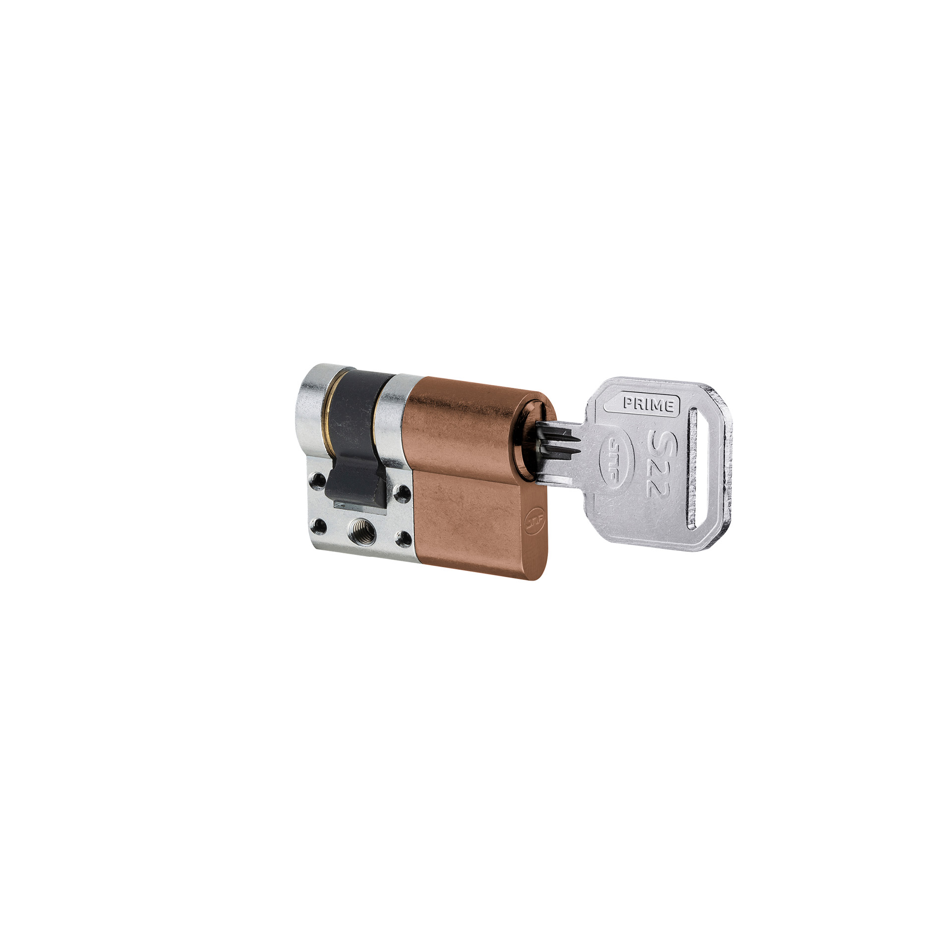 Security cylinder IN.19.S22.P.10.55.TCO PVD Titanium Copper