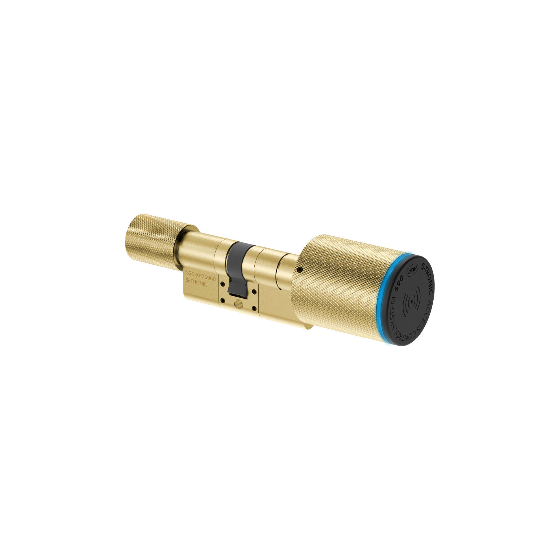 Electronic cylinder IN.19.S90.35.60.B1.TG PVD Titanium Gold