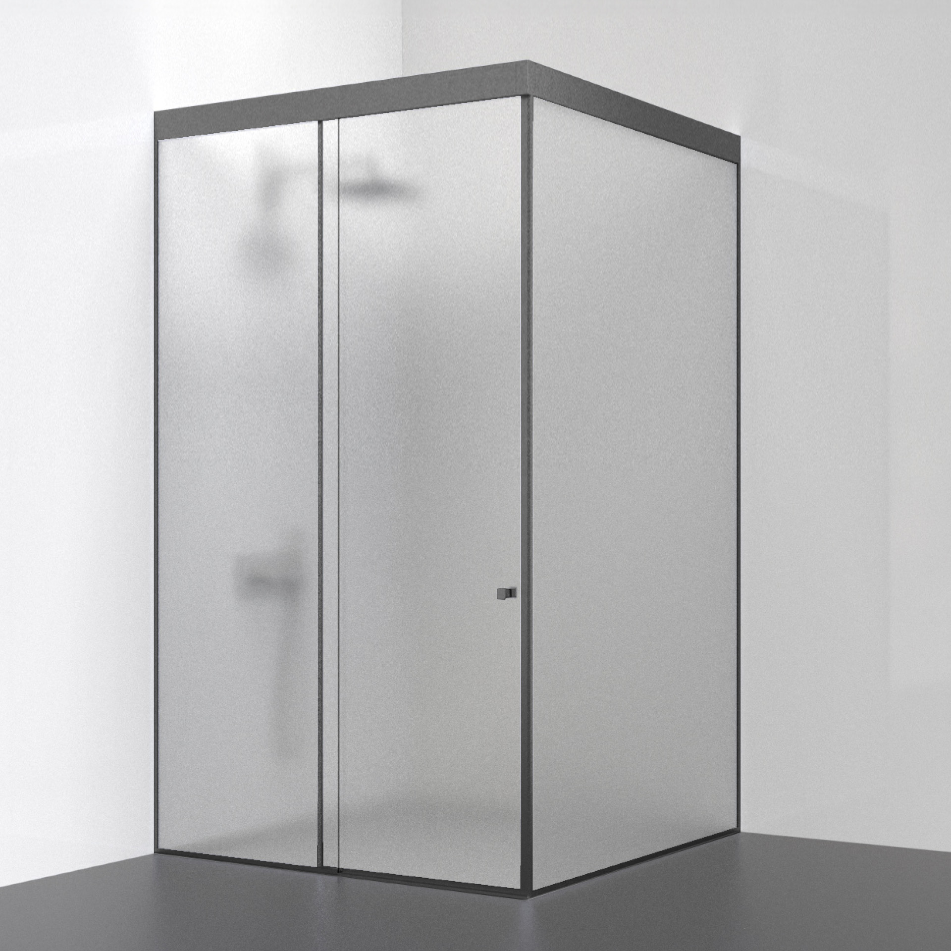 Shower cabin IN.15.361.L.B Black RAL 9005