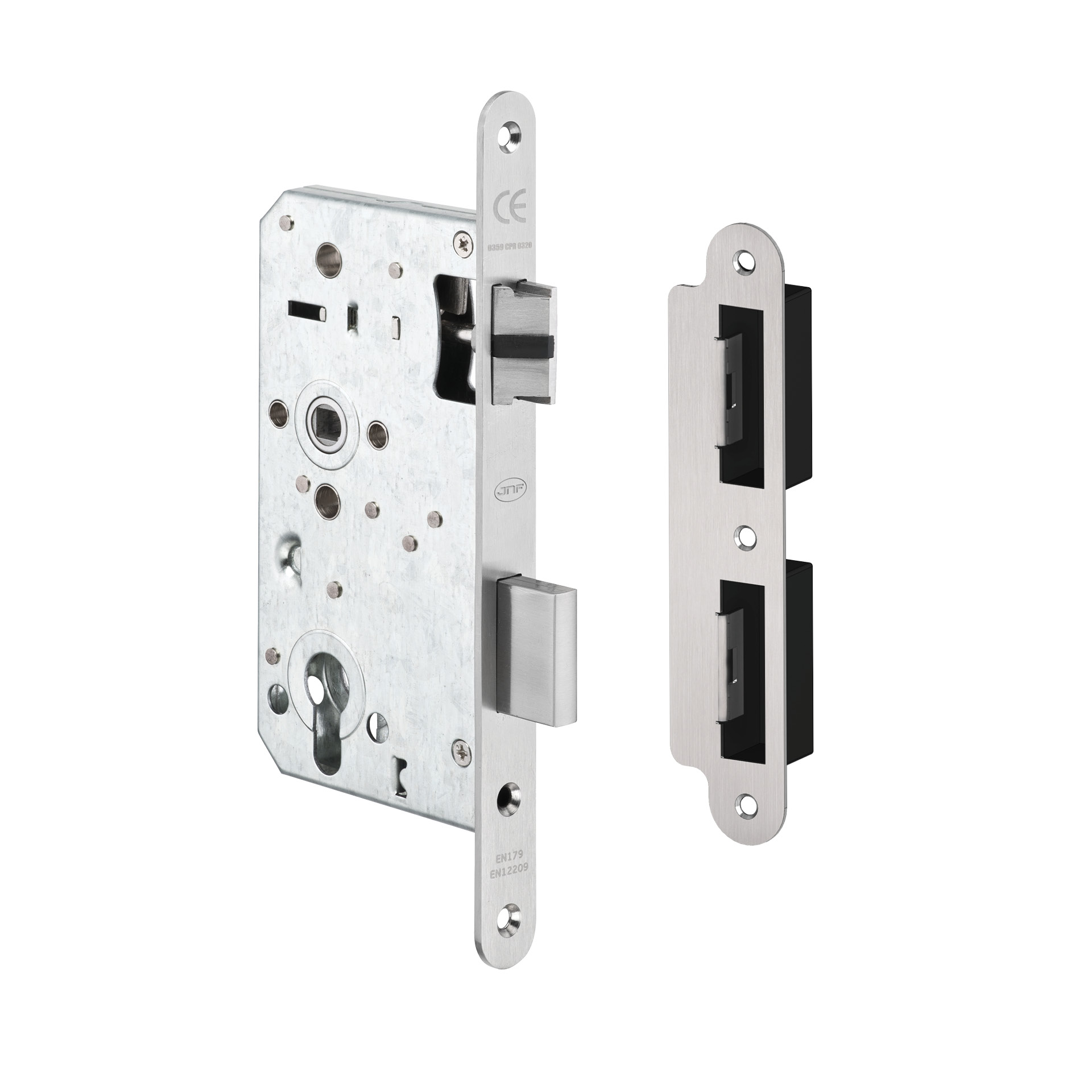 Lock for european cylinder IN.20.995.R Satin